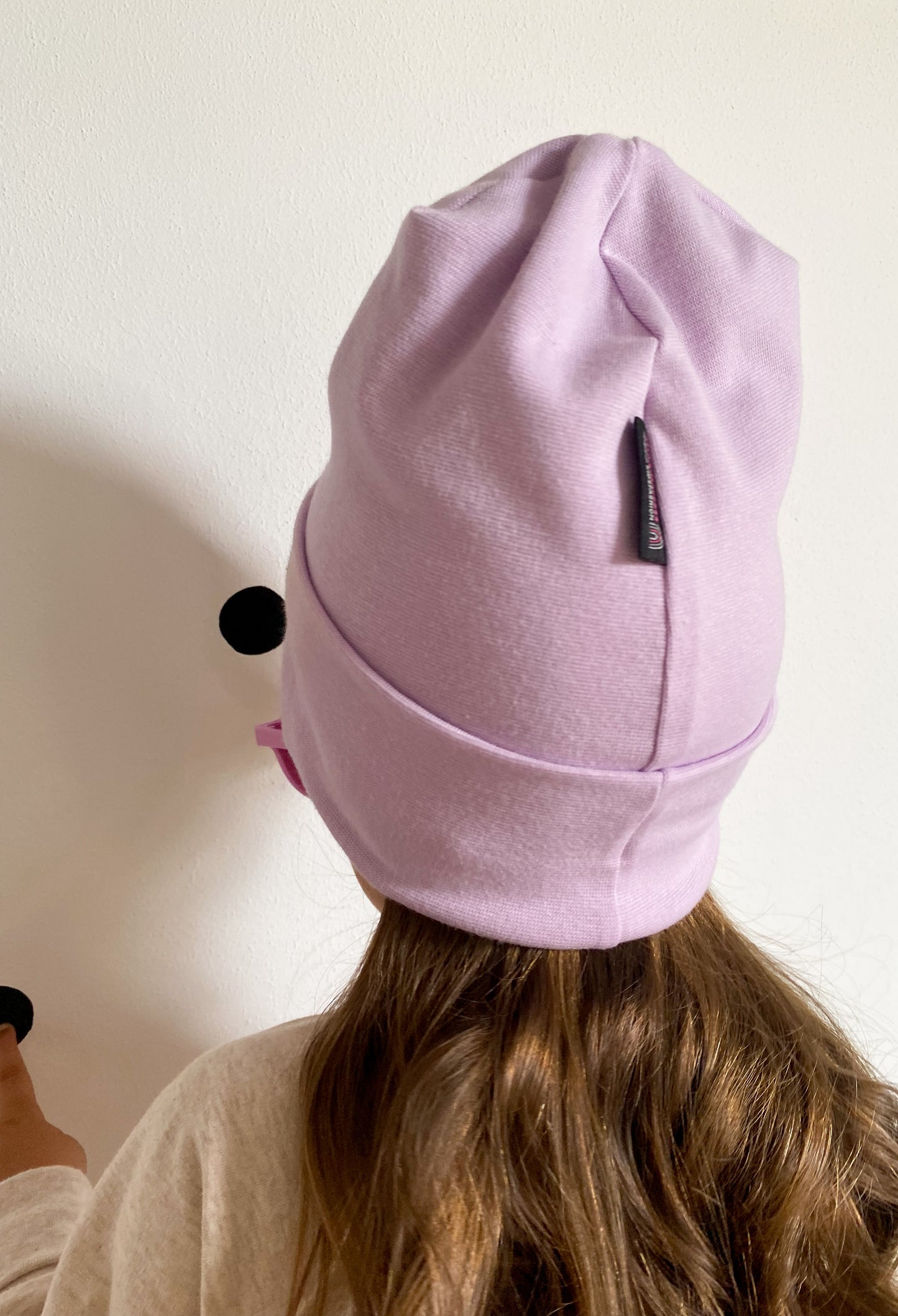 Dein Design | Hipster Beanie | Used-Look & Leder Label | Dreieckloop | Uni Farben