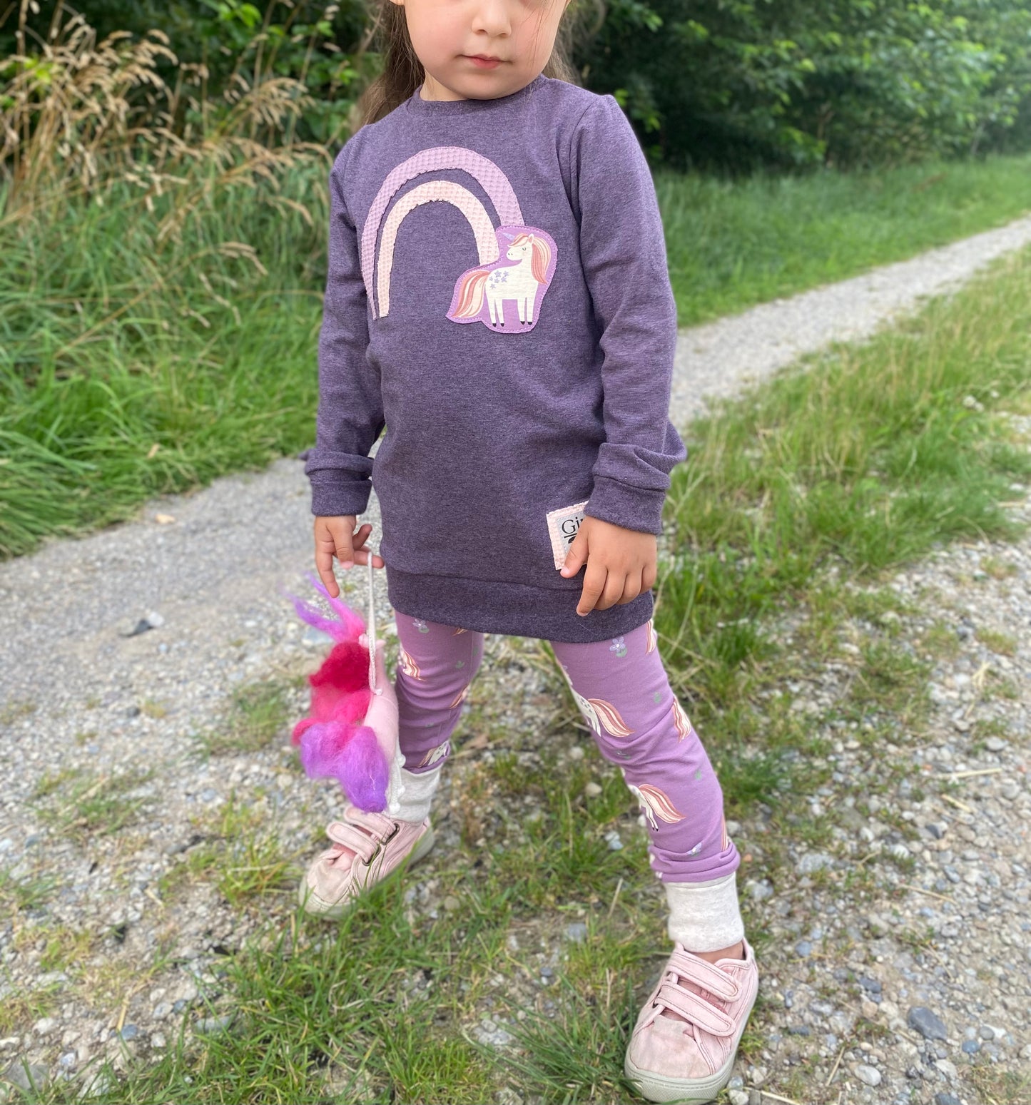 Longsleeve | Regenbogen | Einhorn | Glitzer