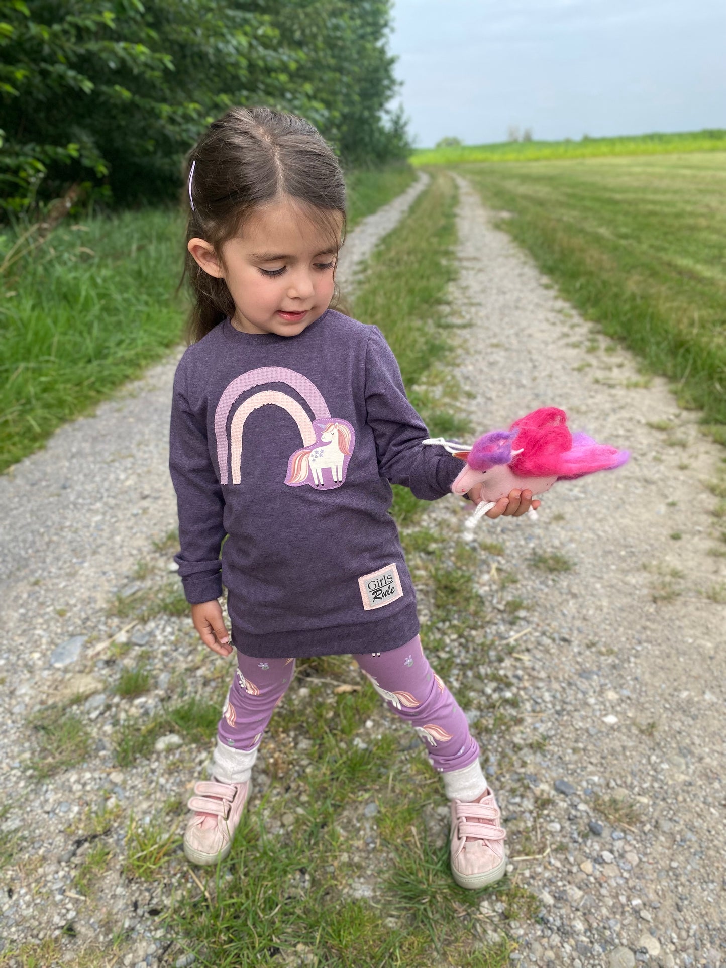 Longsleeve | Regenbogen | Einhorn | Glitzer