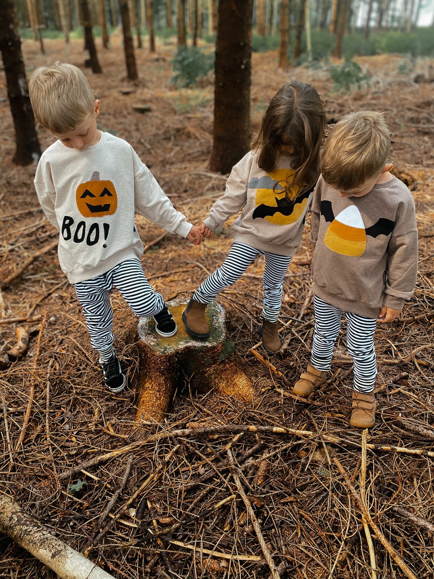 Oversized Sweater | Applikation Kürbis BOO! | Halloween