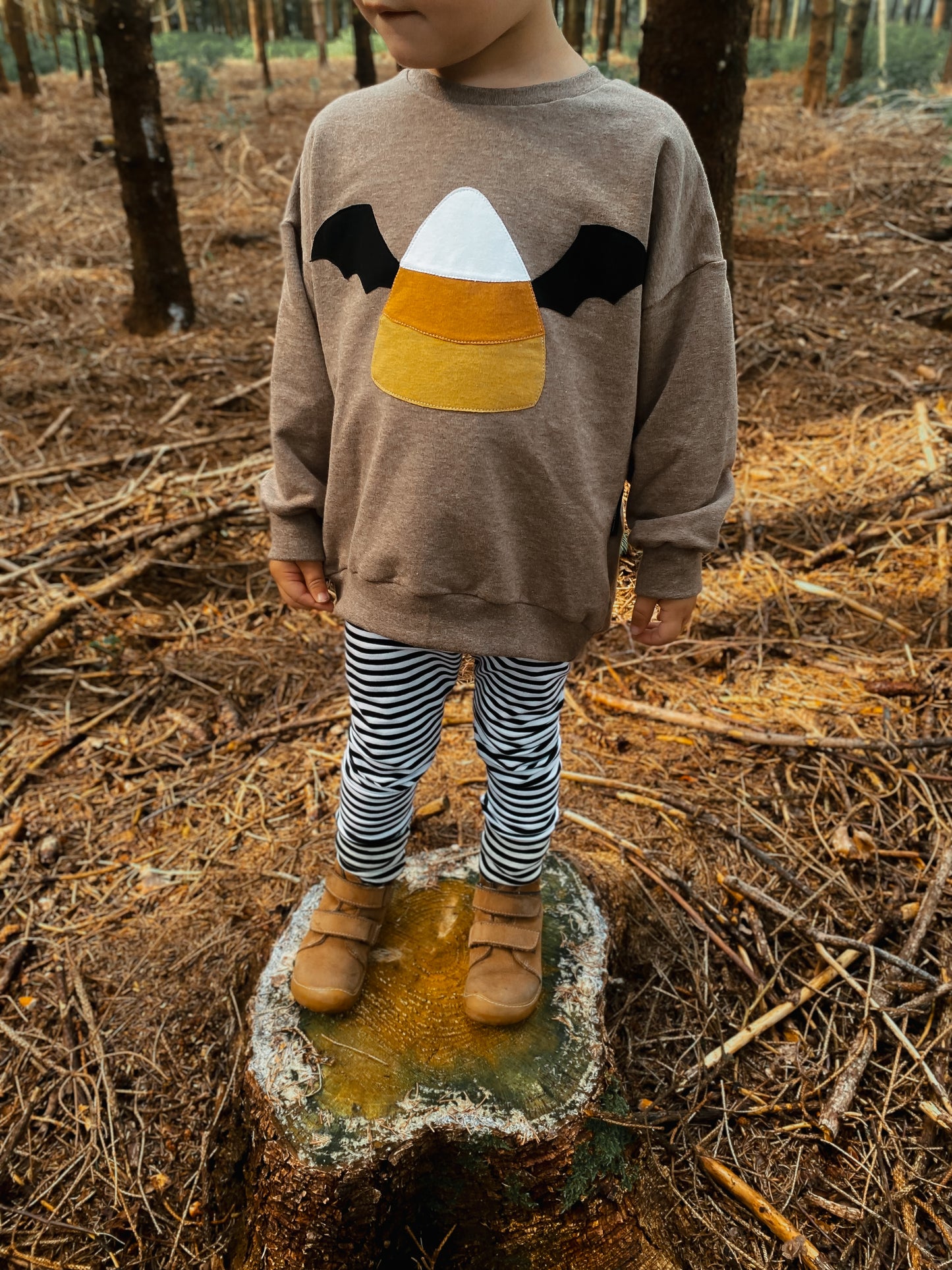 Oversized Sweater | Applikation Süßes oder Saures | Halloween