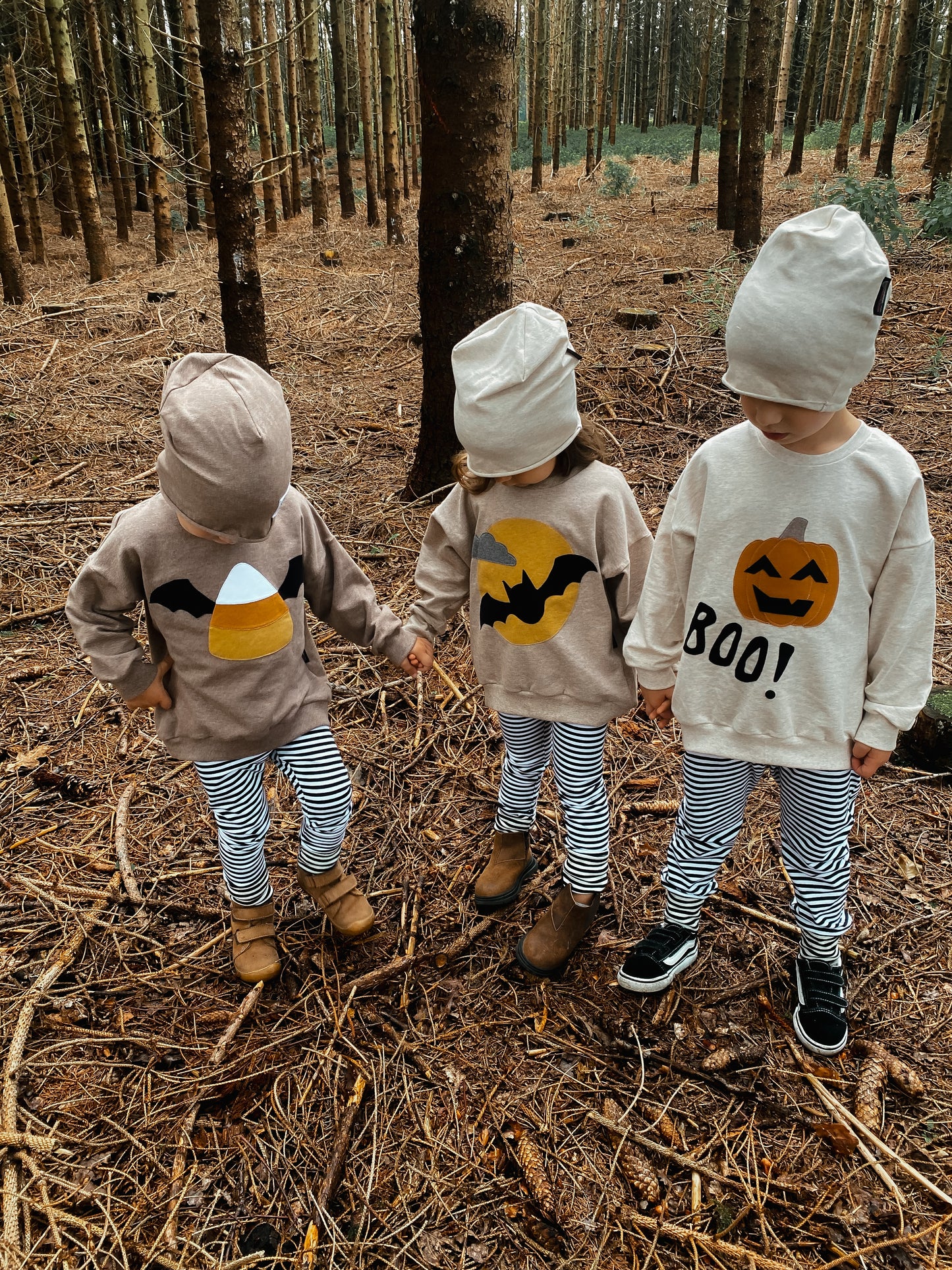 Oversized Sweater | Applikation Kürbis BOO! | Halloween