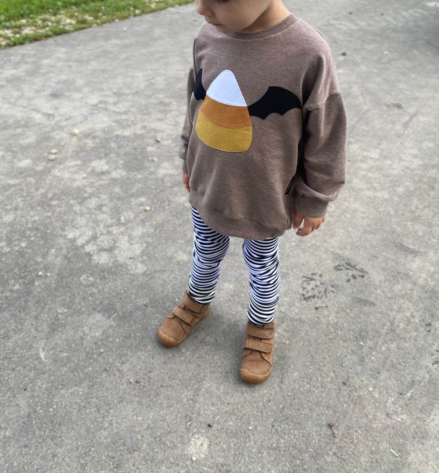 Oversized Sweater | Applikation Süßes oder Saures | Halloween