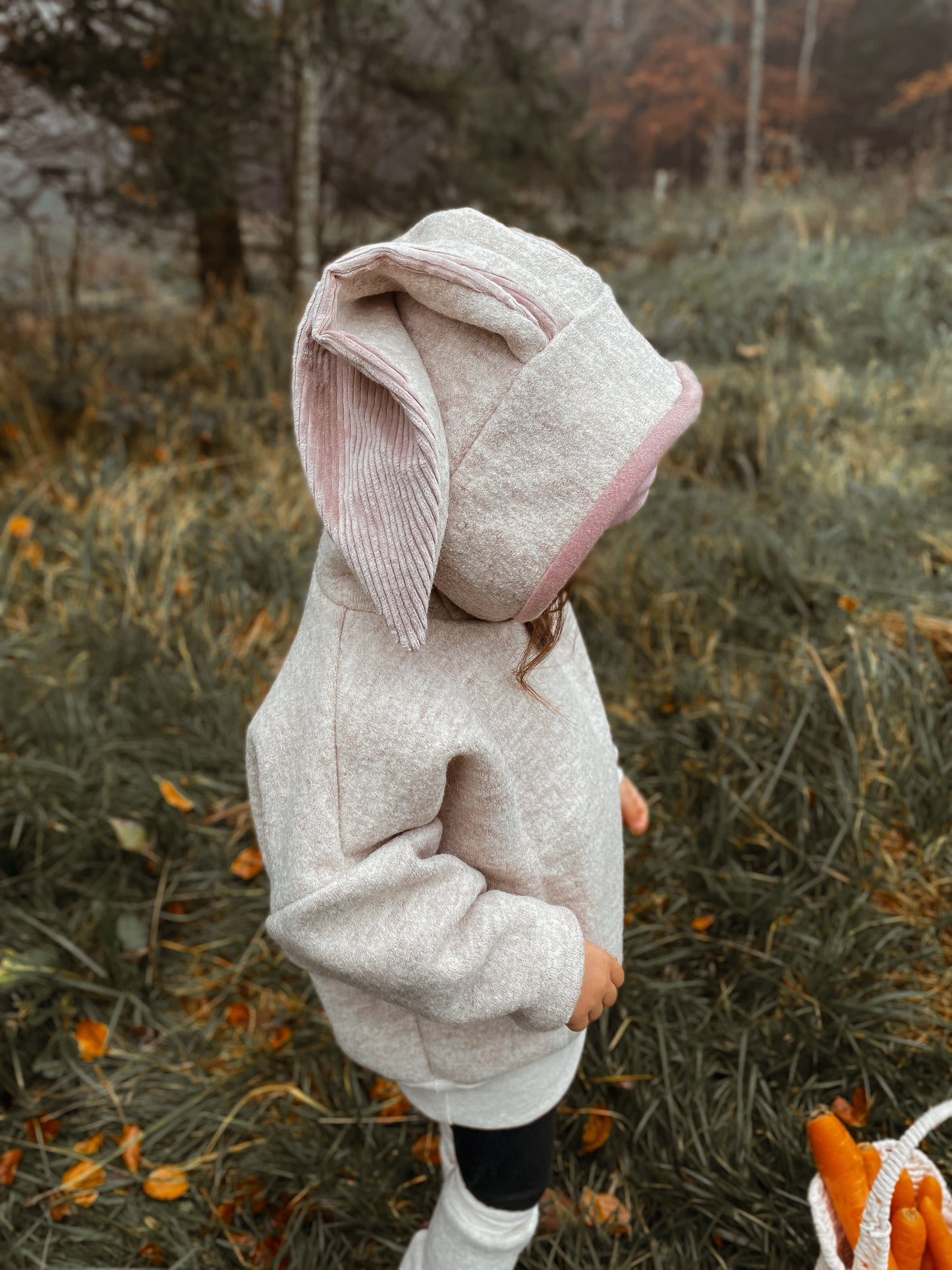 Oversized Wollwalk Windbreaker | Hase | 100% Schurwolle Schafwolle
