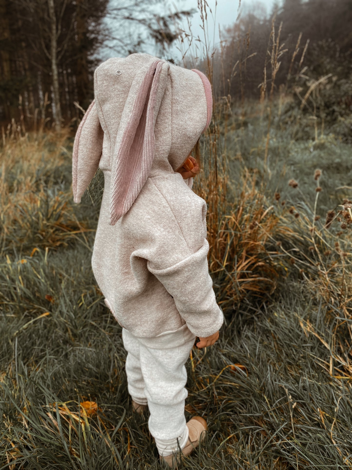 Oversized Wollwalk Windbreaker | Hase | 100% Schurwolle Schafwolle