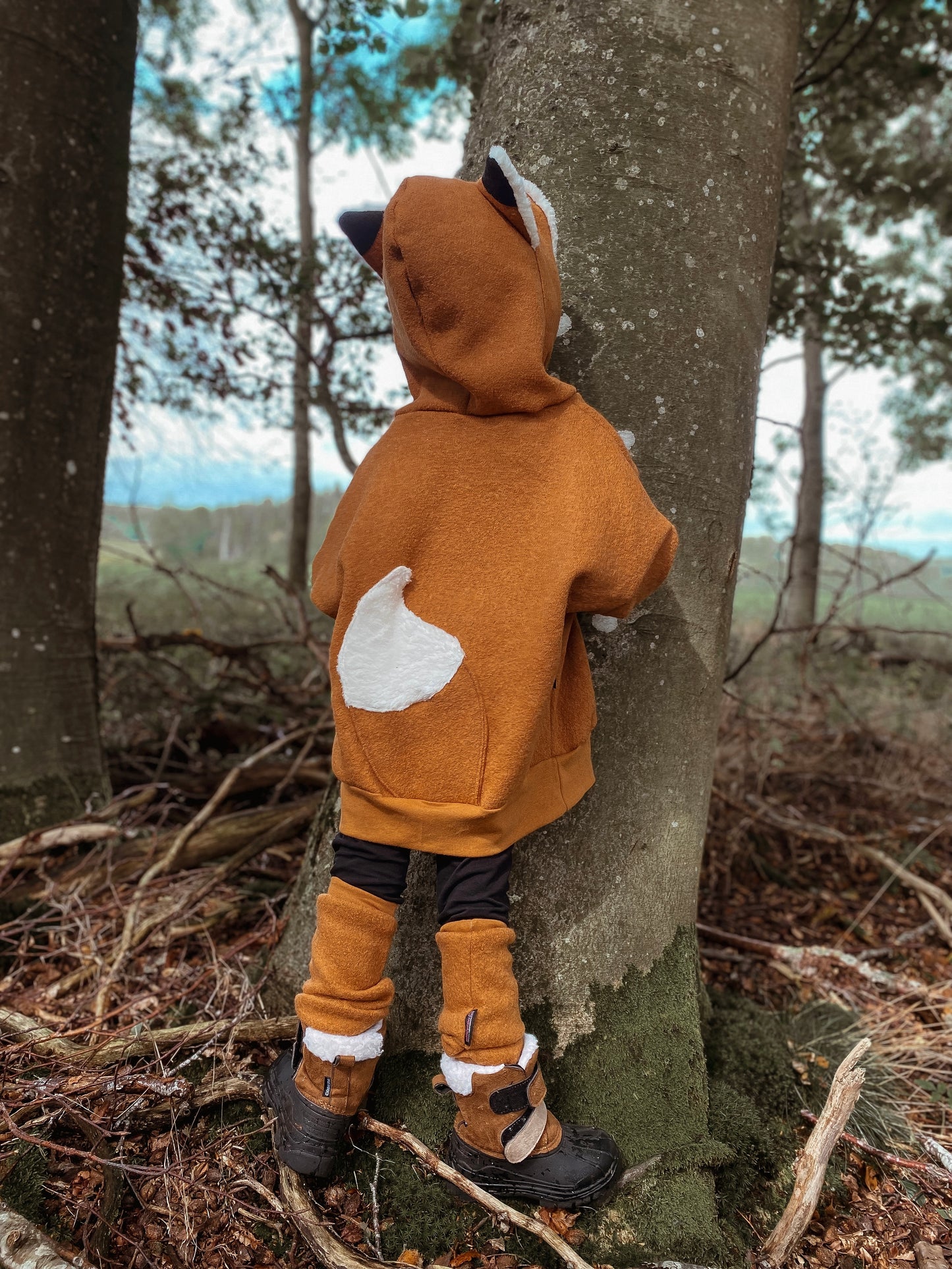 Oversized Windbreaker | Fuchs | 100% Schurwolle Schafwolle