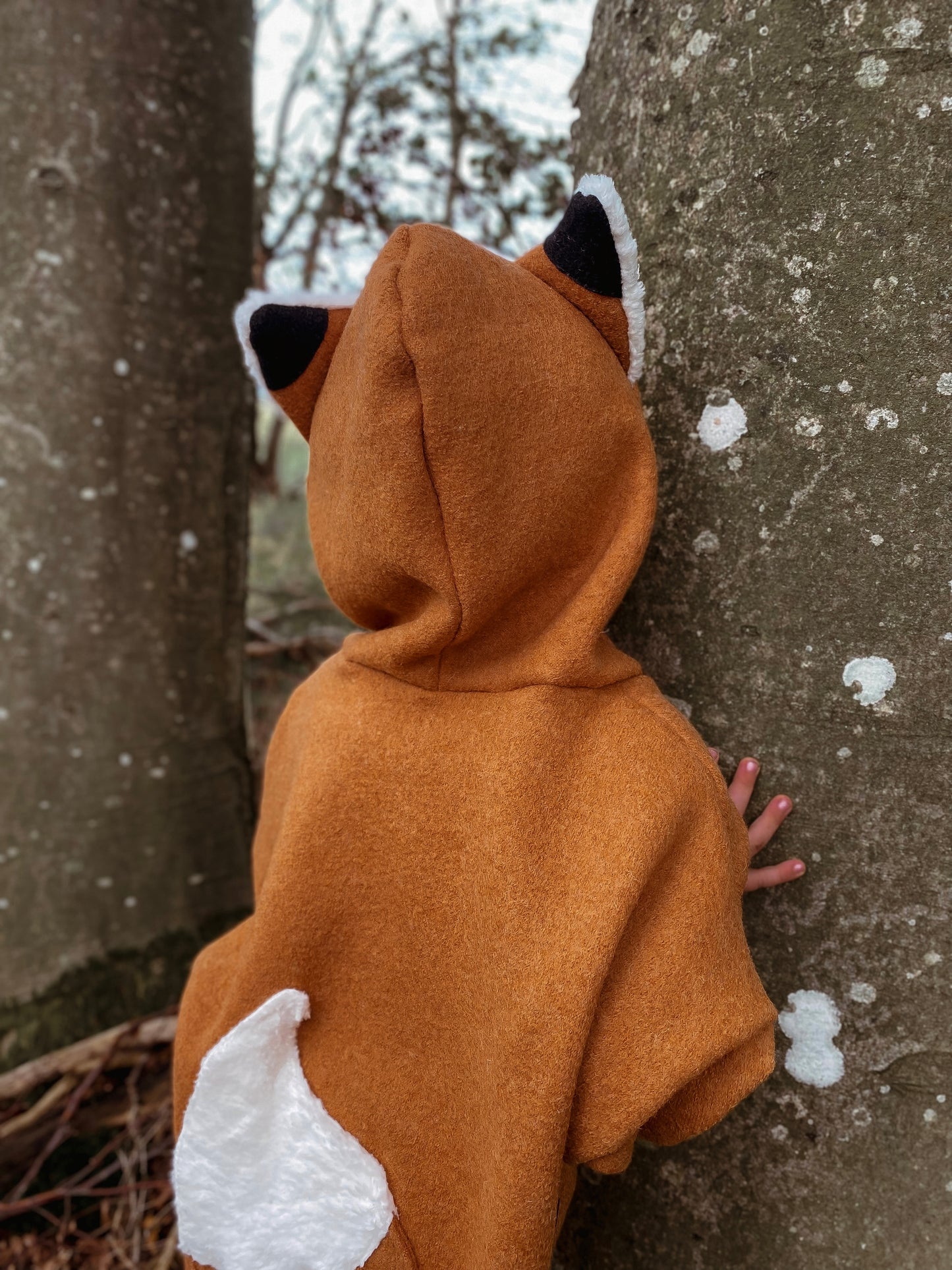 Oversized Windbreaker | Fuchs | 100% Schurwolle Schafwolle