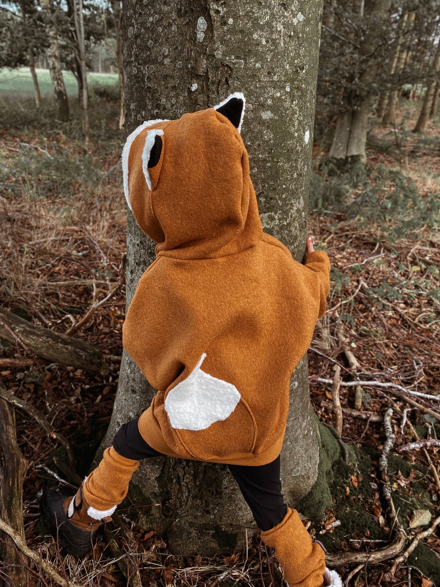 Walkjacke | Oversized Windbreaker | Fuchs | 100% Schurwolle Schafwolle