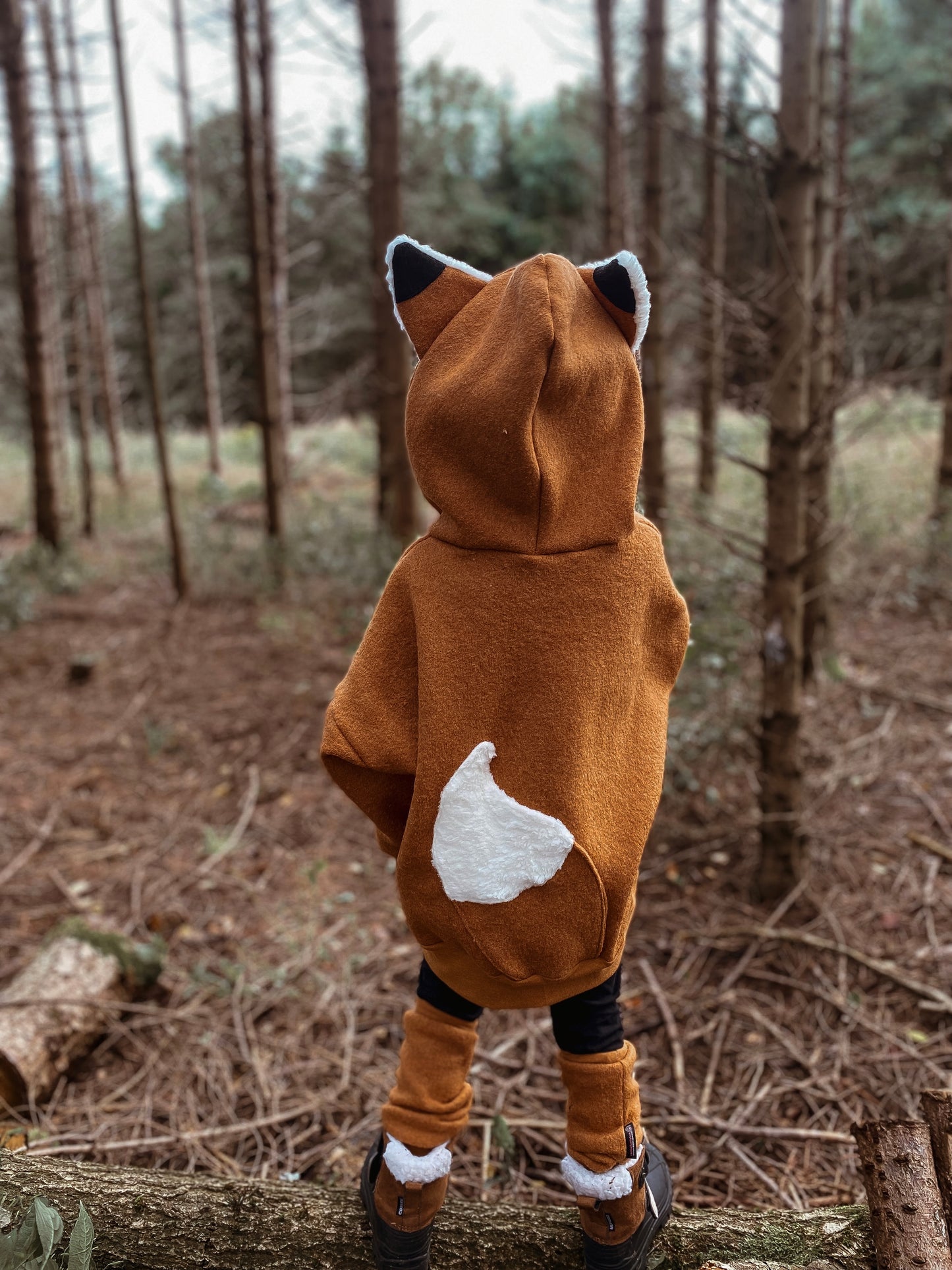Oversized Windbreaker | Fuchs | 100% Schurwolle Schafwolle