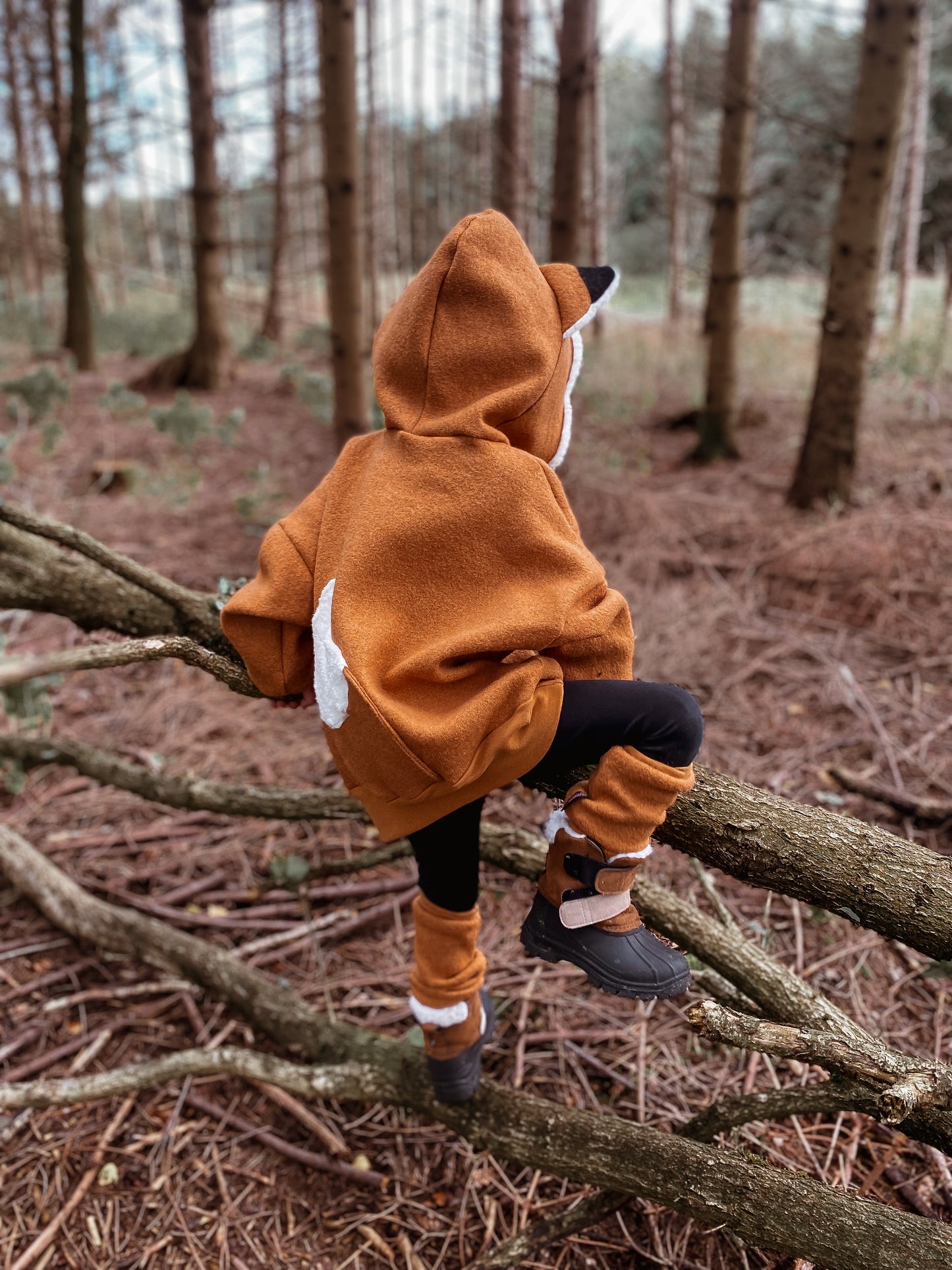 Oversized Windbreaker | Fuchs | 100% Schurwolle Schafwolle