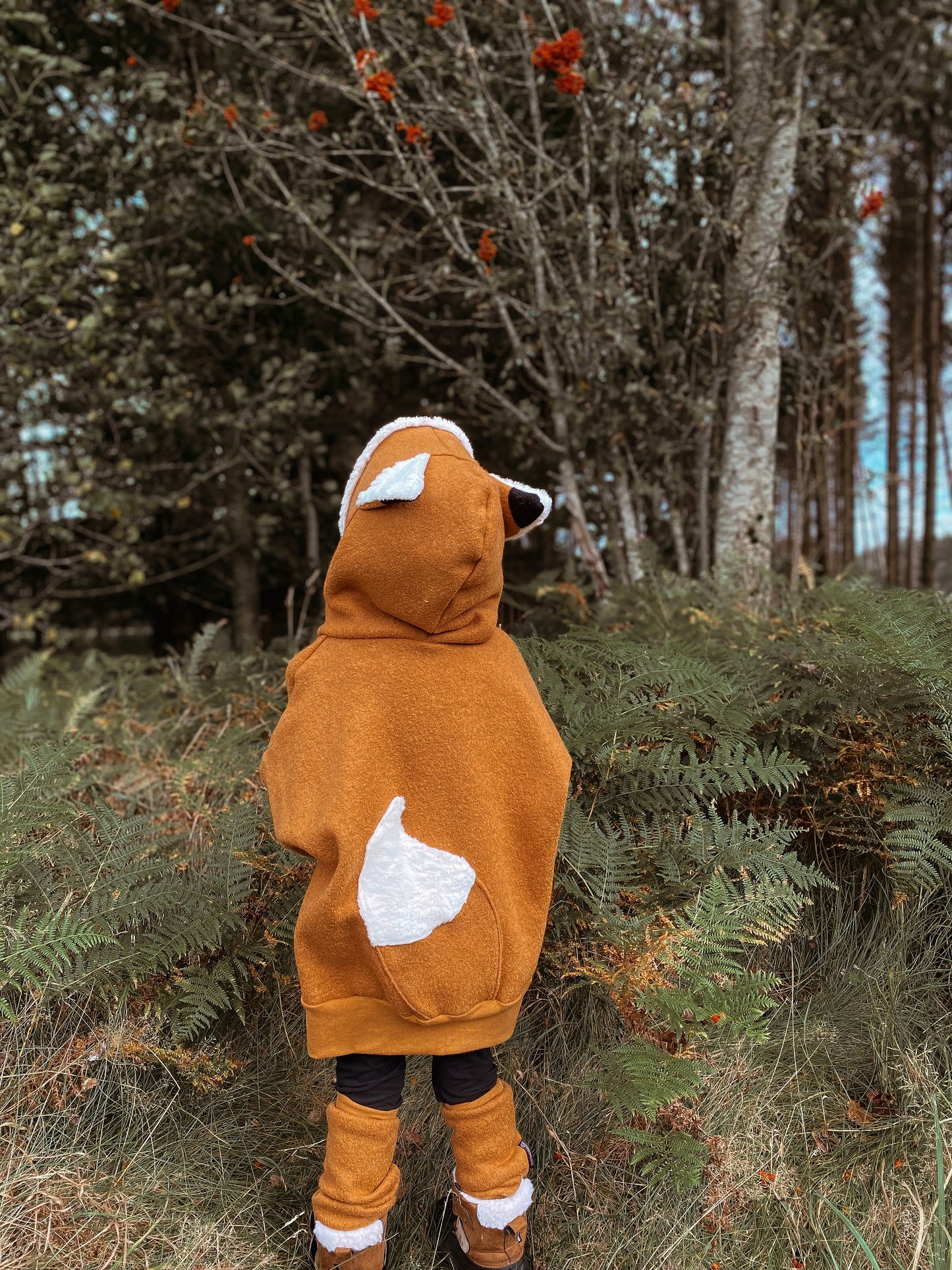 Walkjacke | Oversized Windbreaker | Fuchs | 100% Schurwolle Schafwolle