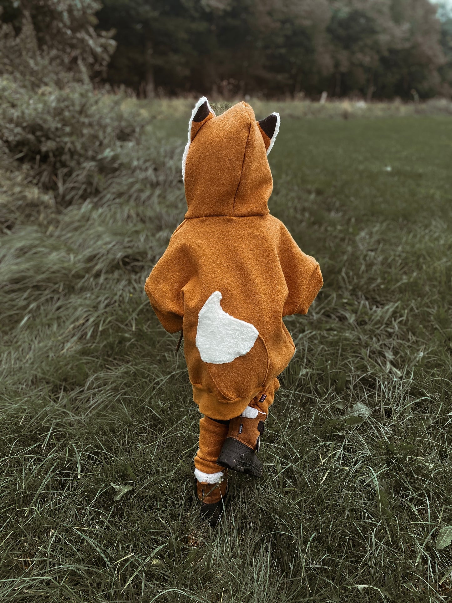 Walkjacke | Oversized Windbreaker | Fuchs | 100% Schurwolle Schafwolle