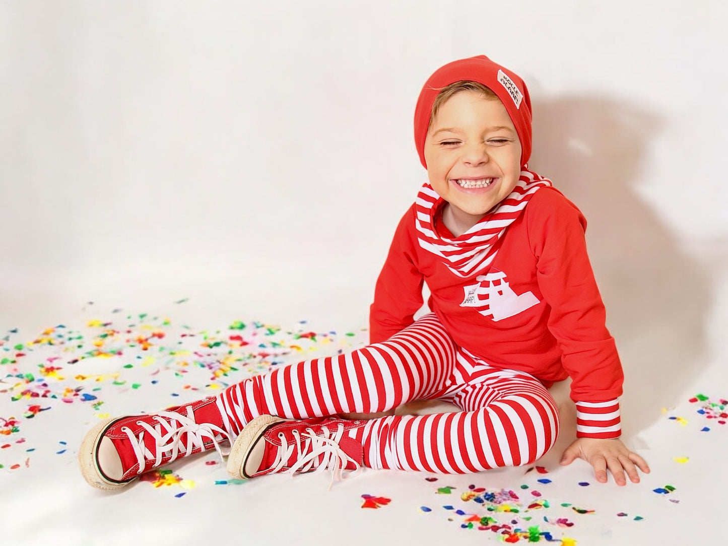 KÖLLE ALAAF! Jecke Beanie | Beanie Used-Look Label | Dreieckloop | Karneval