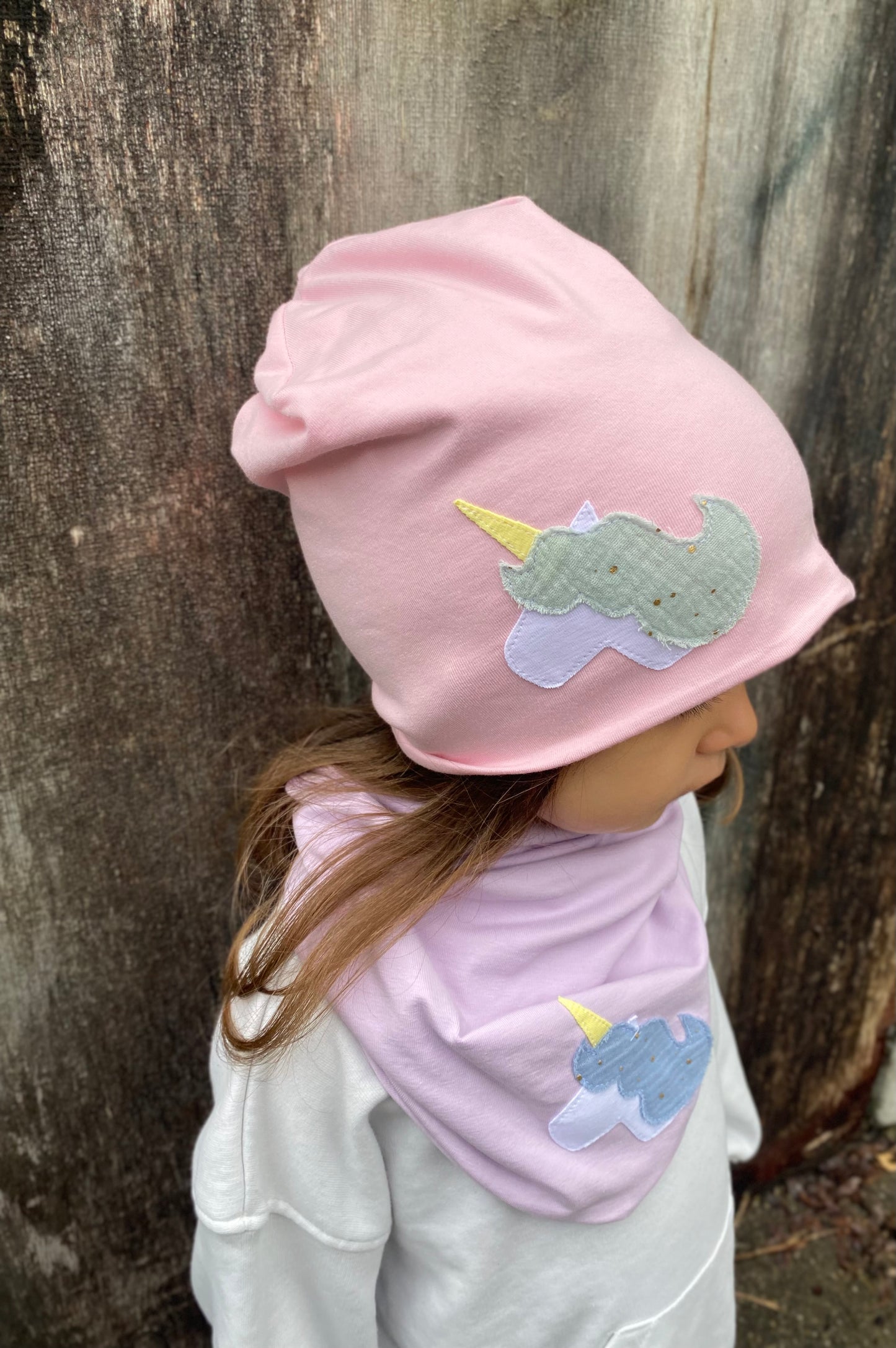 Dein Design | Einhorn Beanie & Dreieckloop | Farbwahl | Uni Farben