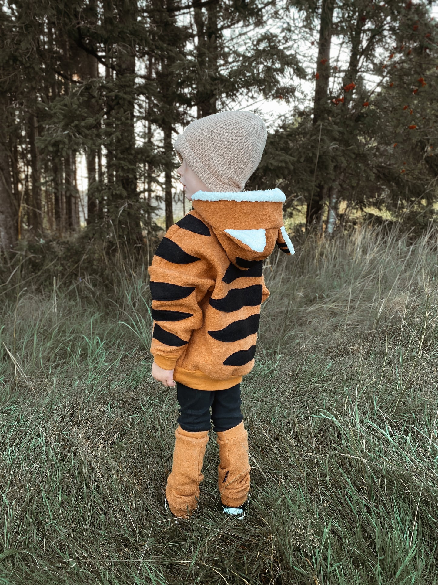 Oversized Windbreaker | Tiger | 100% Schurwolle