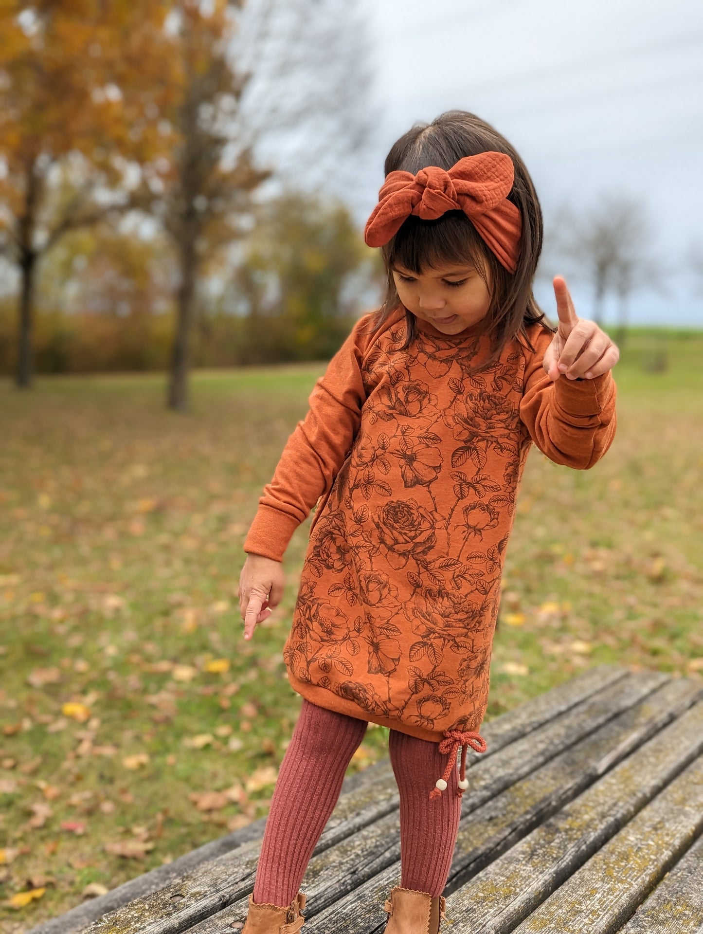 Sweatkleid | Rosen | Wintersweat
