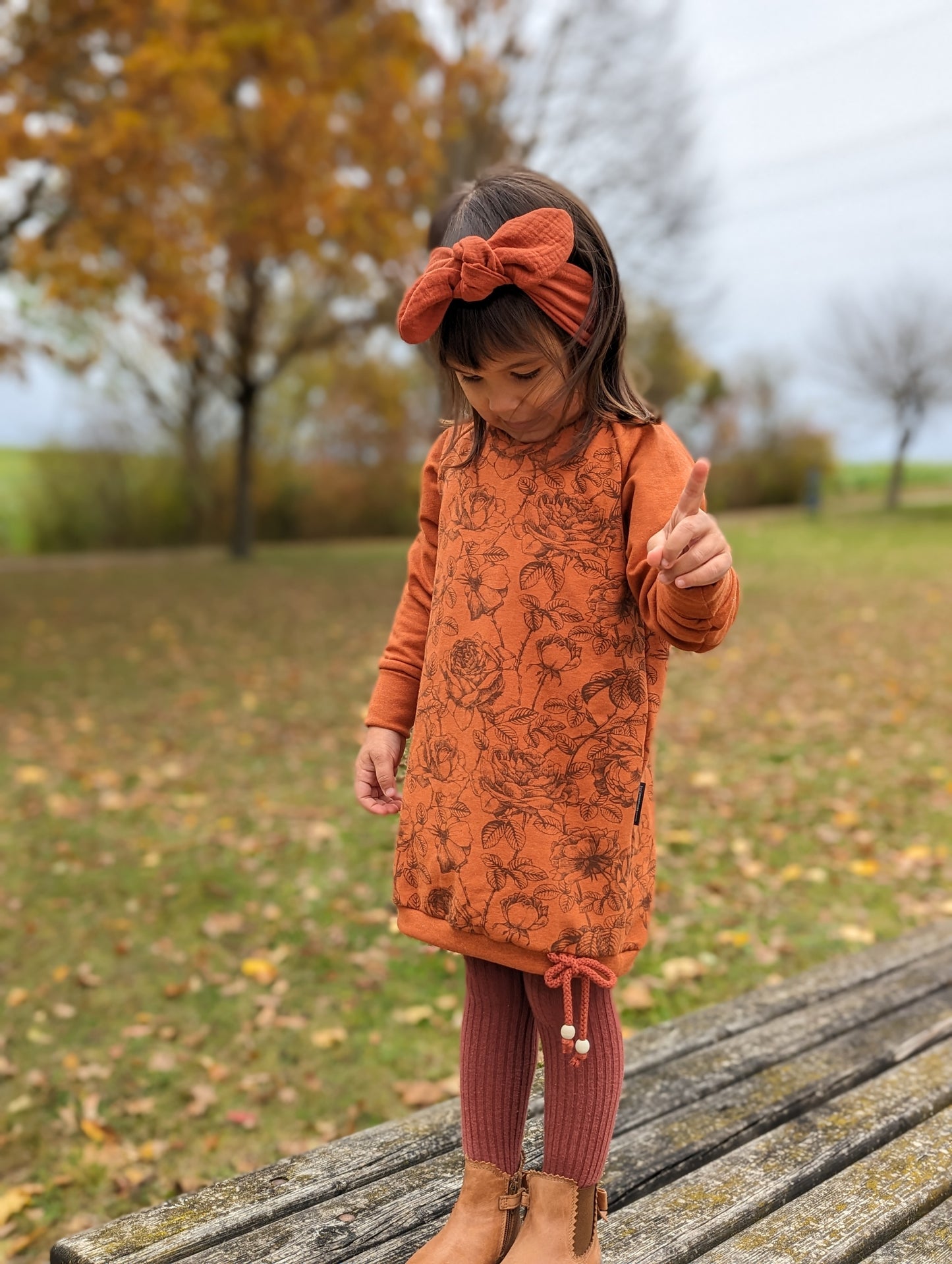 Sweatkleid | Rosen | Wintersweat