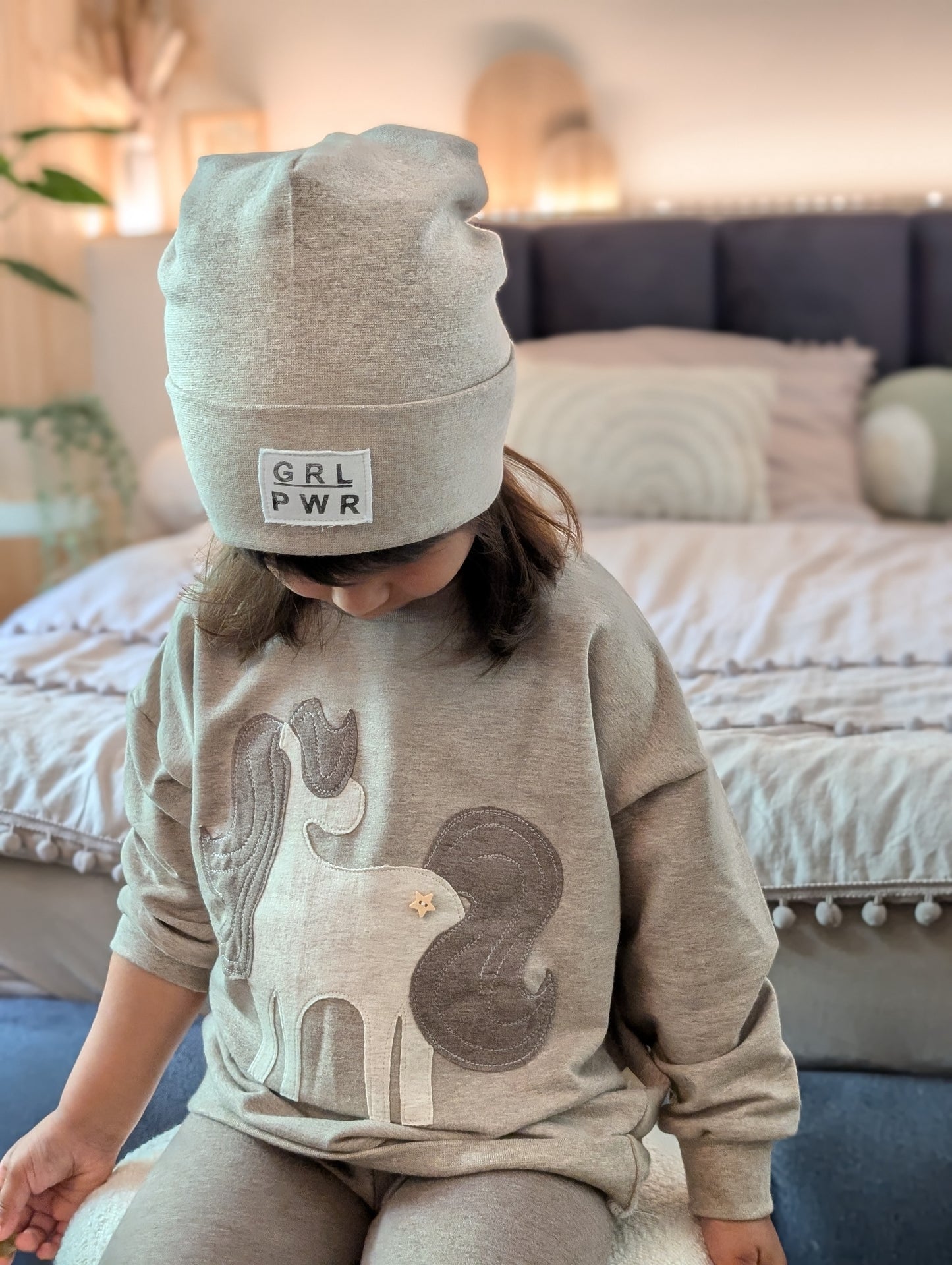 Oversized Sweater | Applikation | Pferd