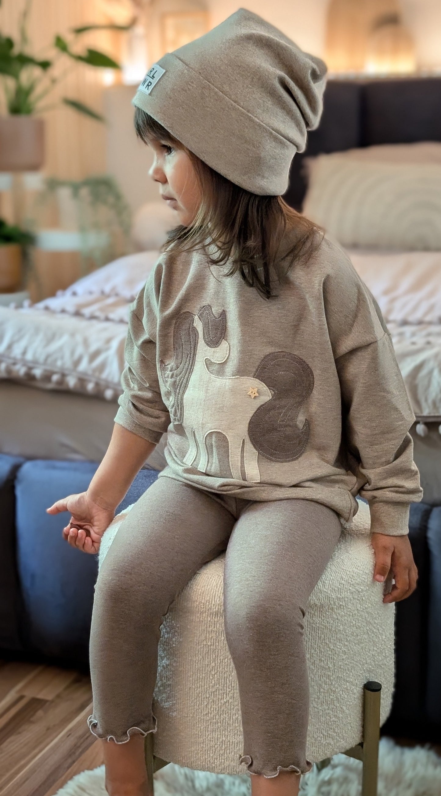 Oversized Sweater | Applikation | Pferd