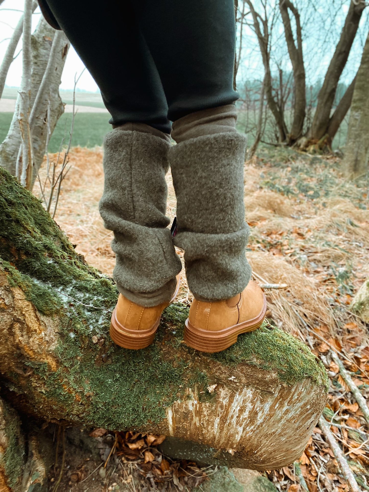 Walkstulpen | Stulpen passend zum Windbreaker Wäldchen | Beinstulpen | 100% Schurwolle