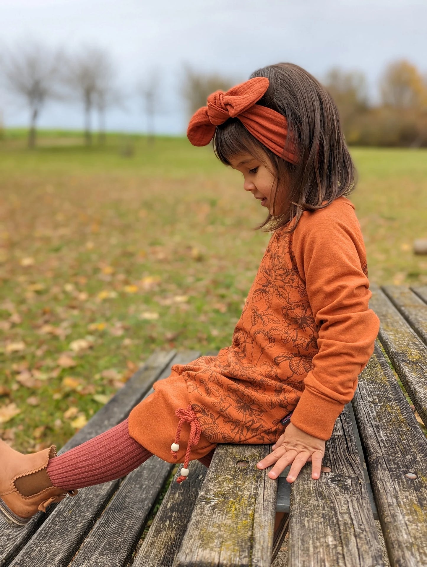 Sweatkleid | Rosen | Wintersweat
