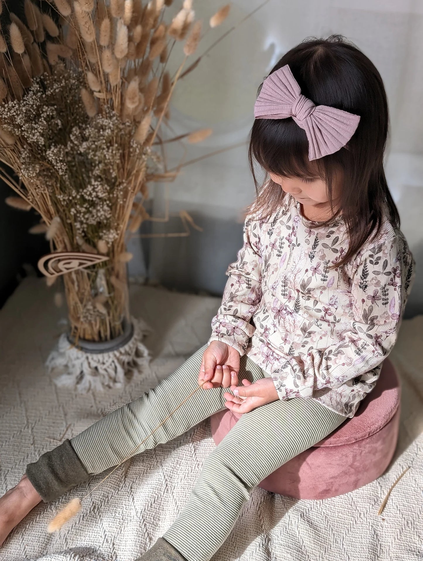 Longsleeve | Rippjersey | Blumen