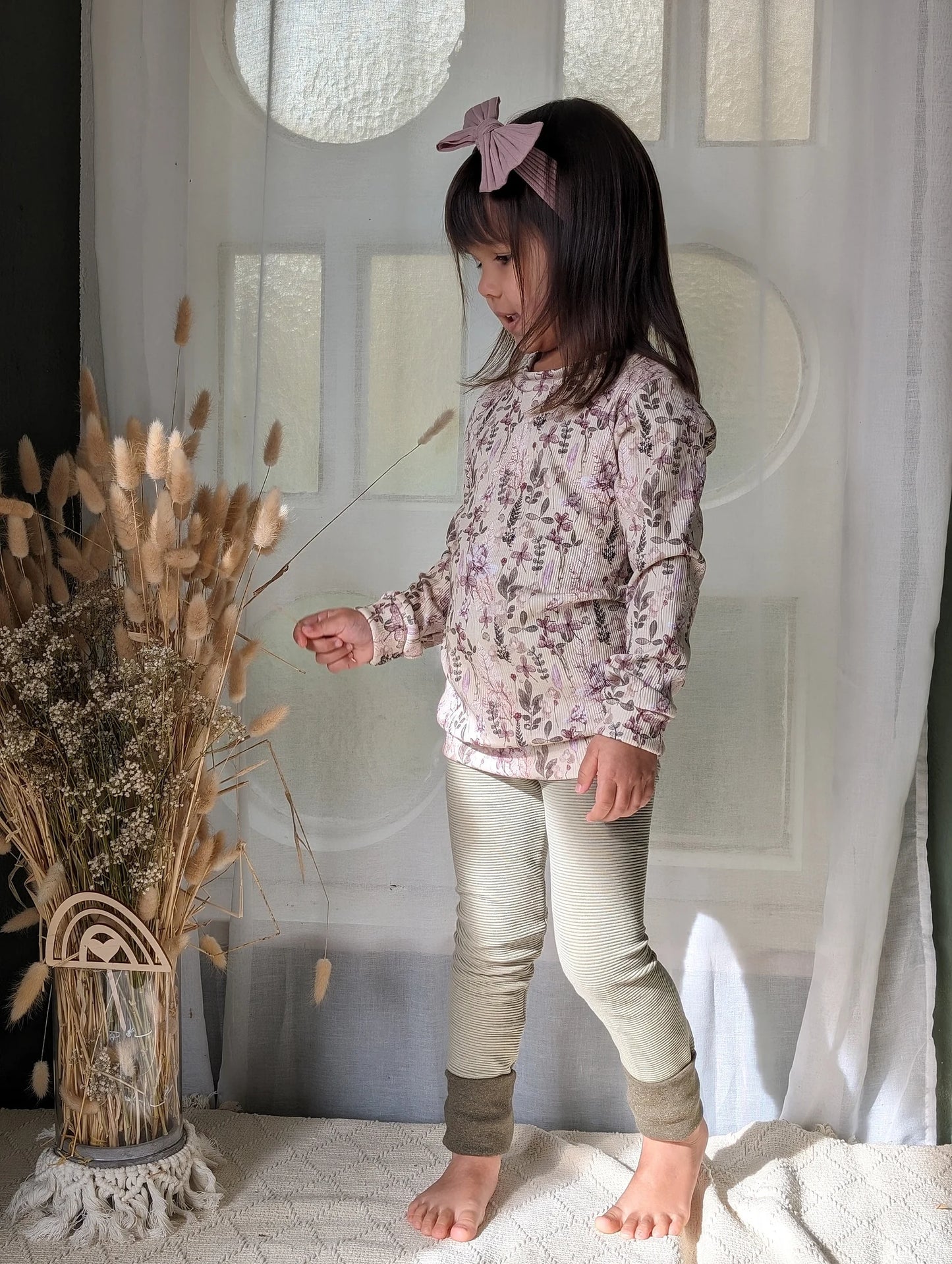 Longsleeve | Rippjersey | Blumen