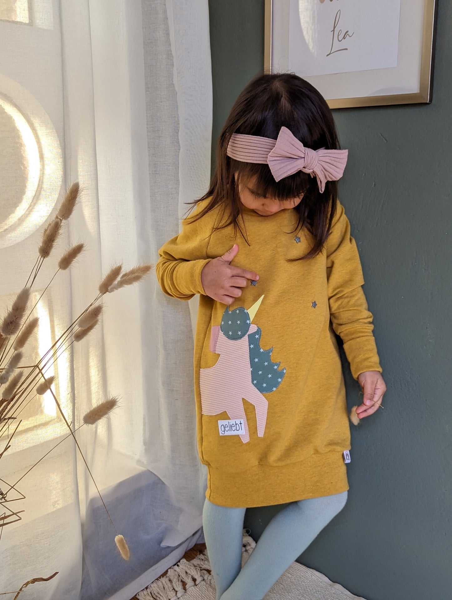 Sweatkleid | Einhorn Applikation