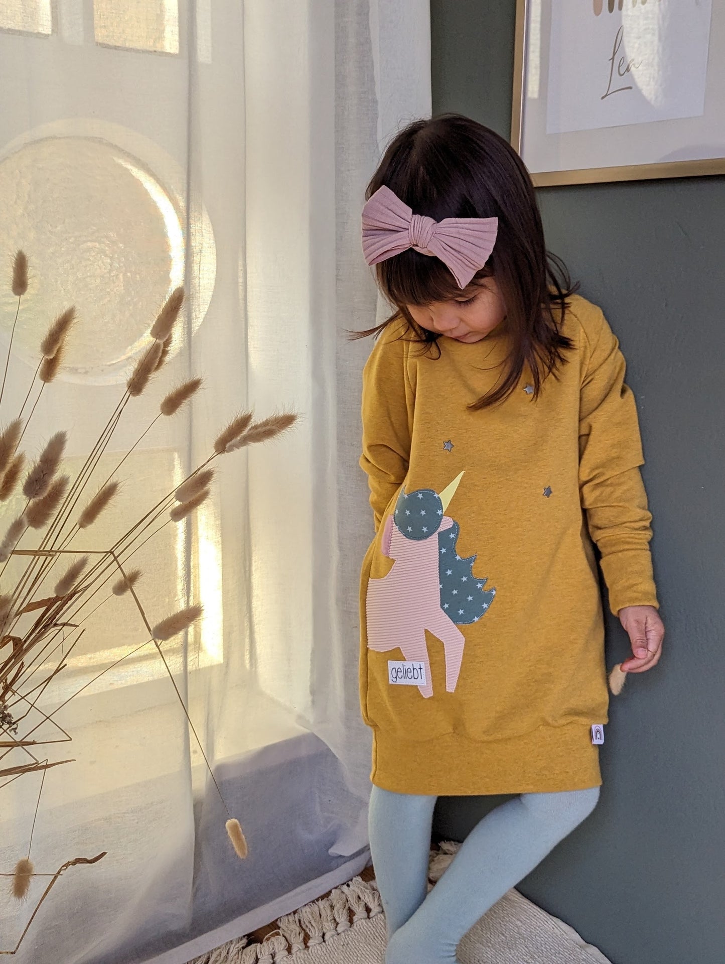 Sweatkleid | Einhorn Applikation