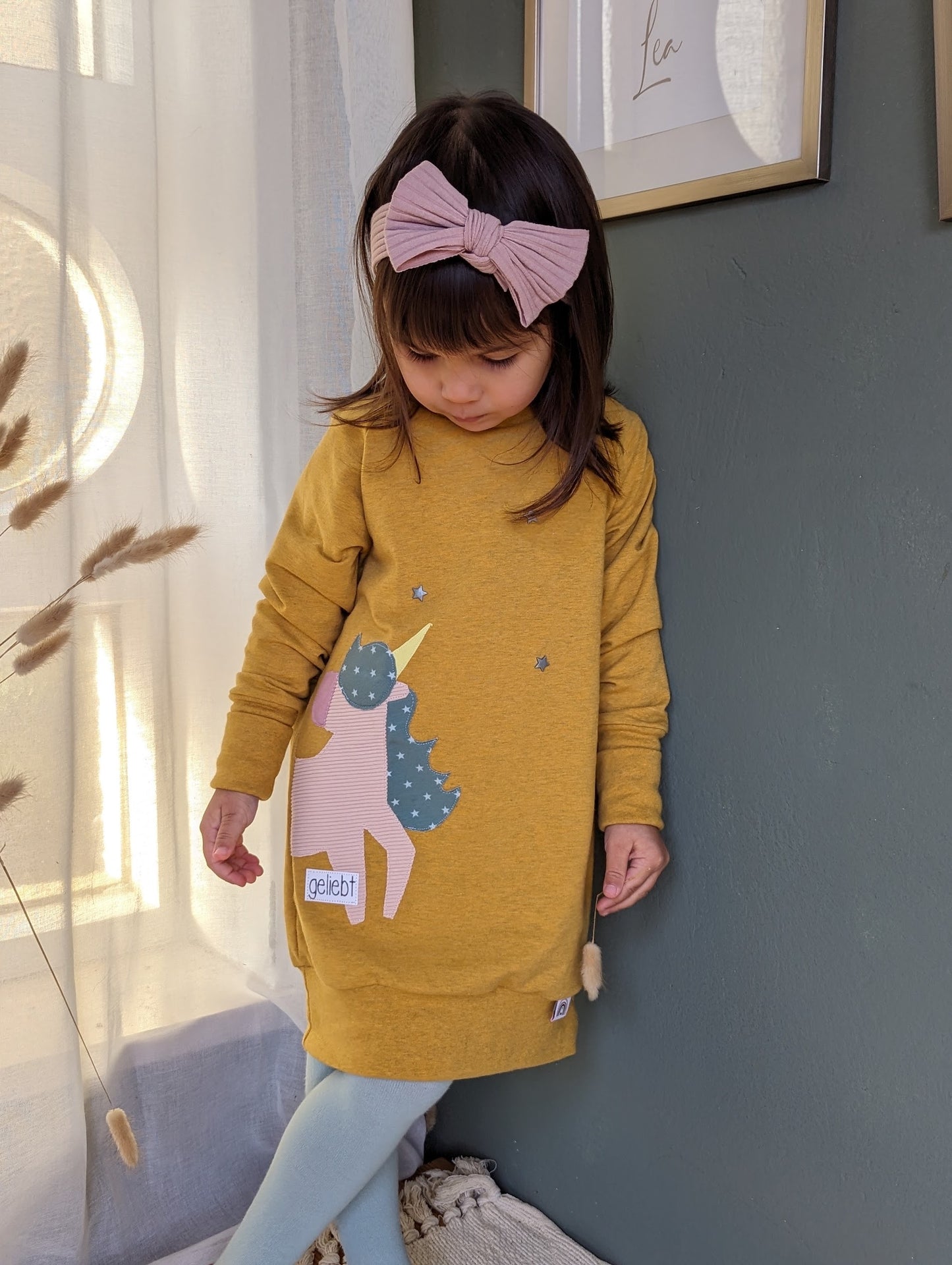Sweatkleid | Einhorn Applikation