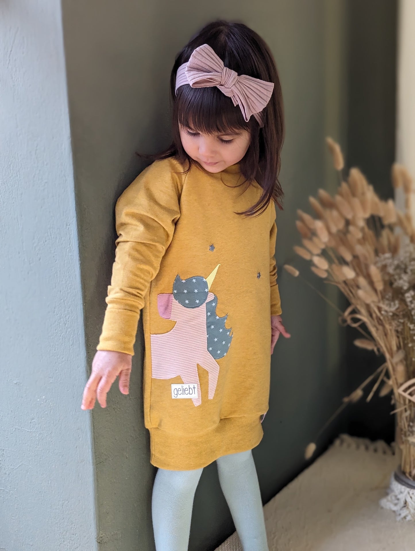 Sweatkleid | Einhorn Applikation