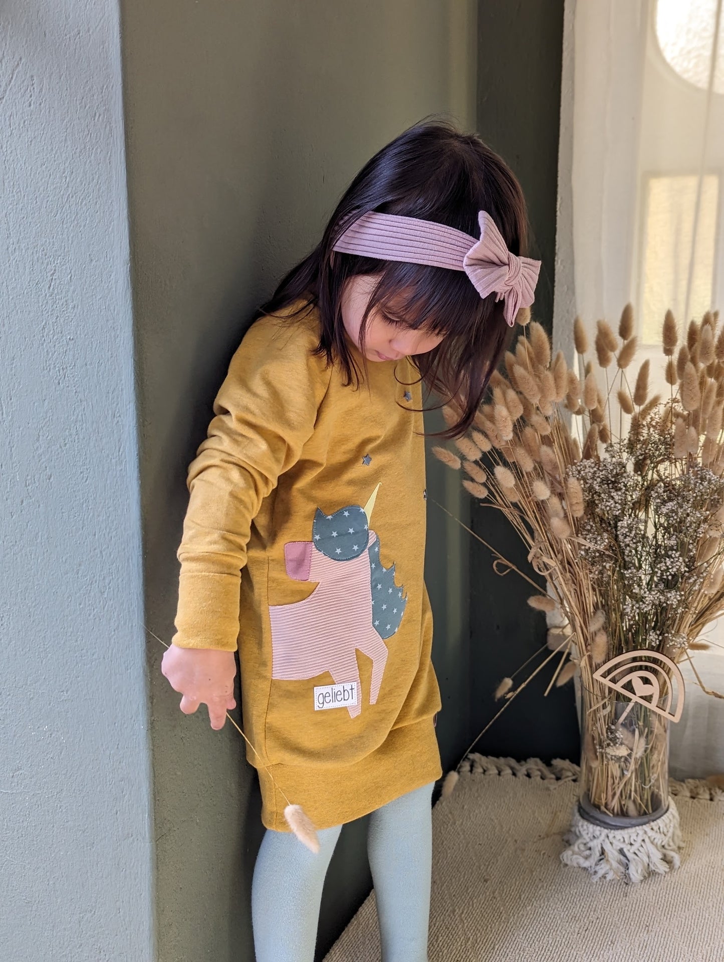 Sweatkleid | Einhorn Applikation