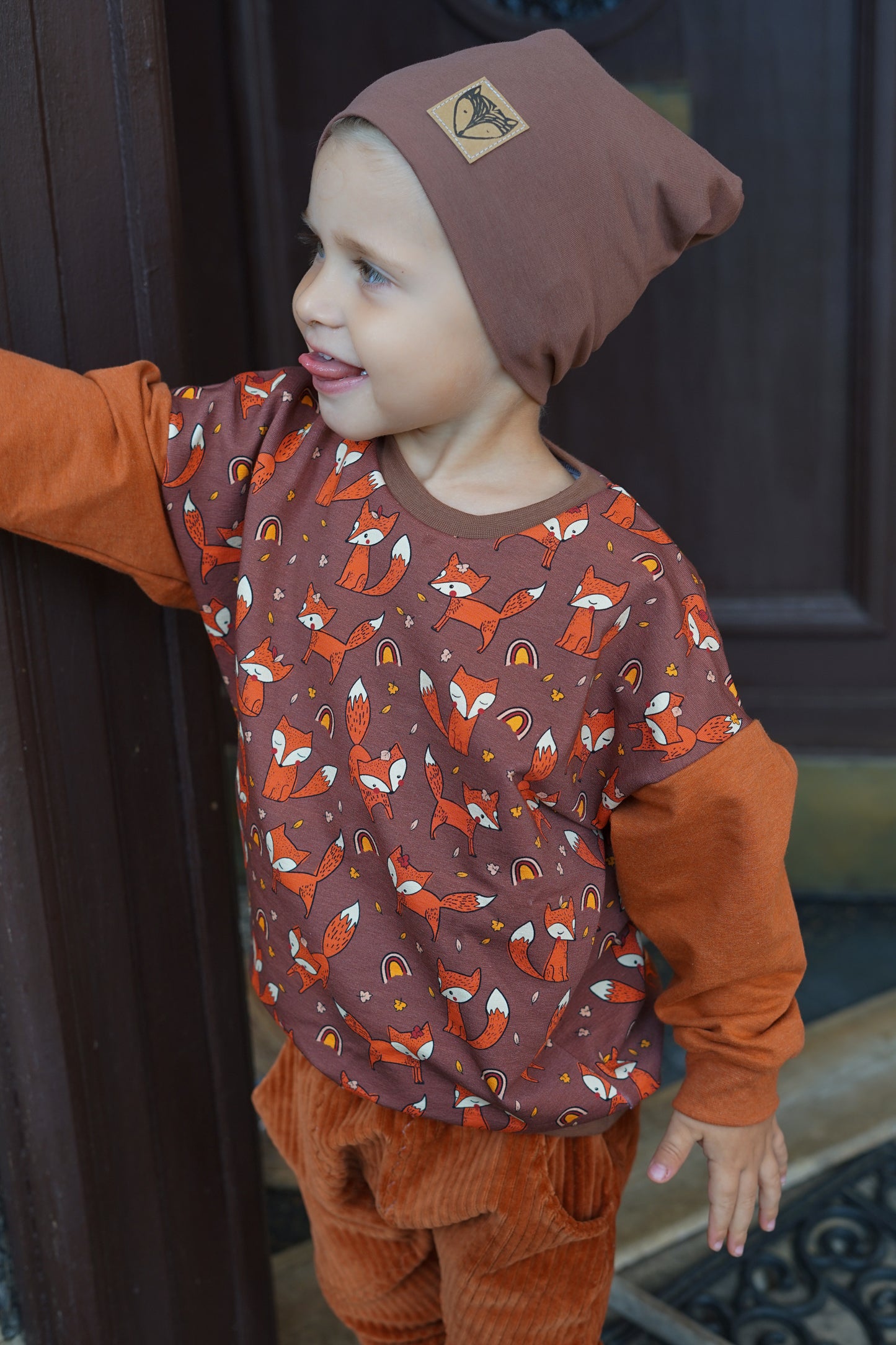 Dein Design | Label Beanie | Used-Look & Leder Label | Dreieckloop | Uni Farben
