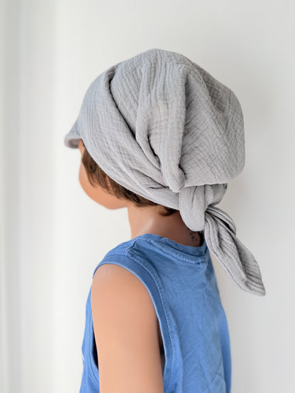 Musselin Bandana Dreiecktuch Kopftuch für Baby & Kinder | Sonnenschutz | Sonnenhut Nackenschutz