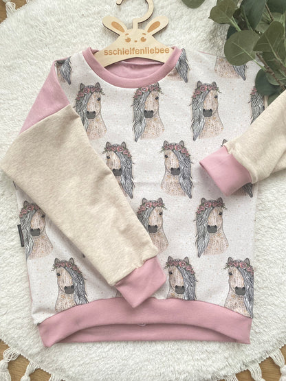 Oversized Sweater | Applikation | Pferd