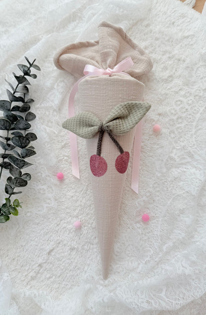 Geschwistertüte | Kitatüte | Weiterführende Schule | 35 cm | Kirsche