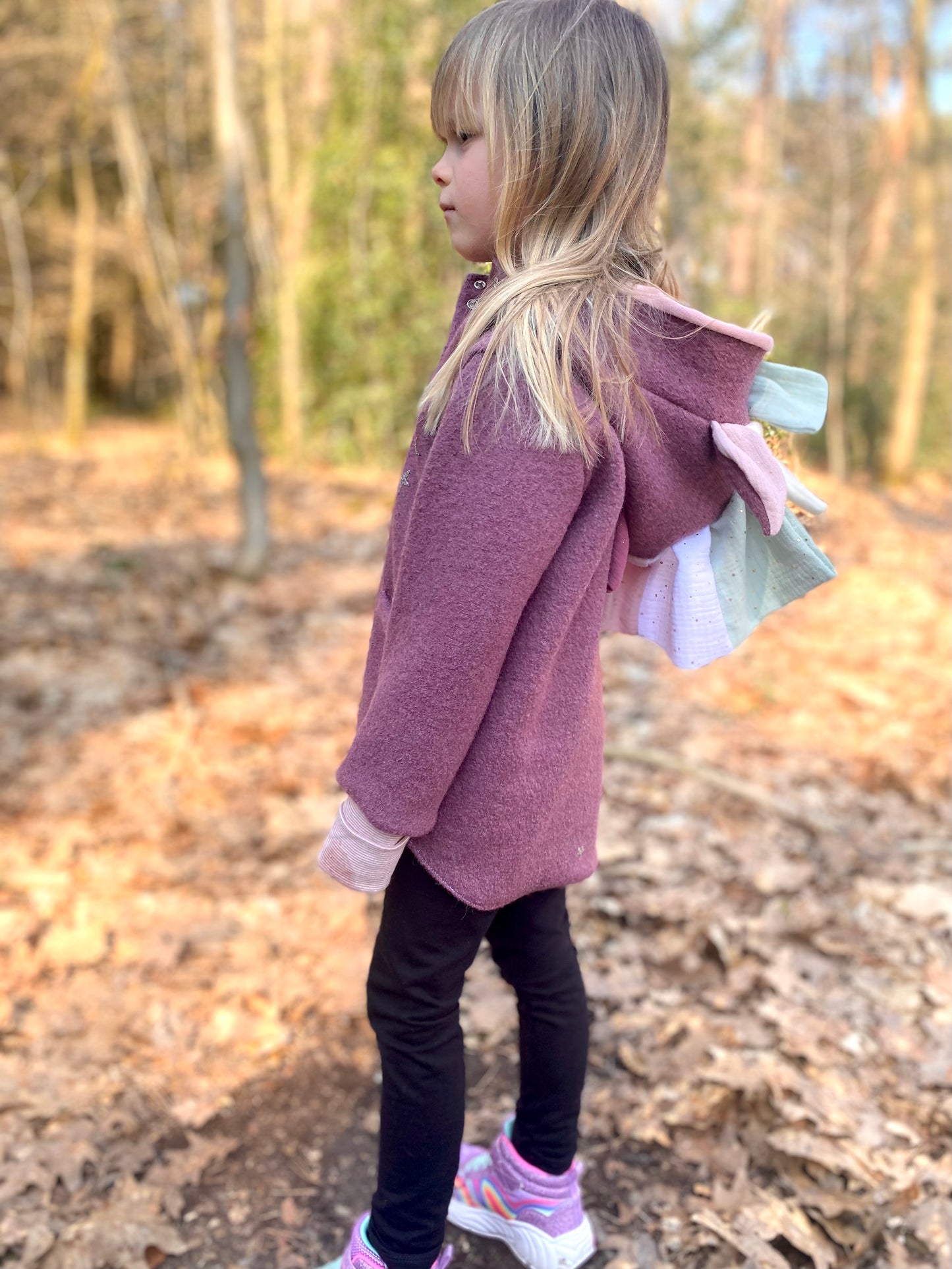 Wollwalk  Jacke  Einhorn | Lila | 100% Schurwolle Schafwolle