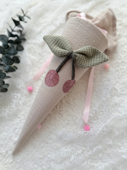 Geschwistertüte | Kitatüte | Weiterführende Schule | 35 cm | Kirsche