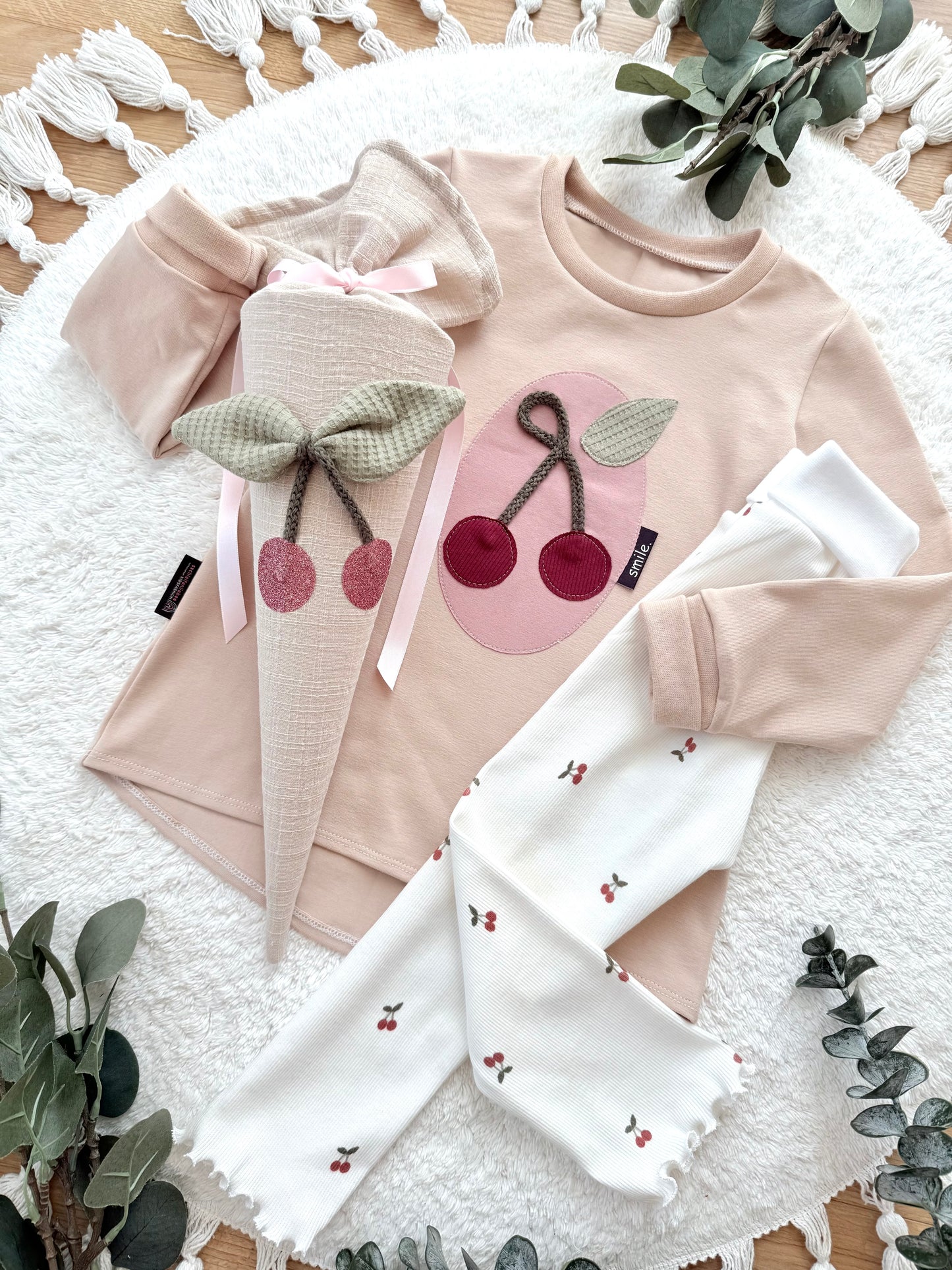 Geschwistertüte | Kitatüte | Weiterführende Schule | 35 cm | Kirsche