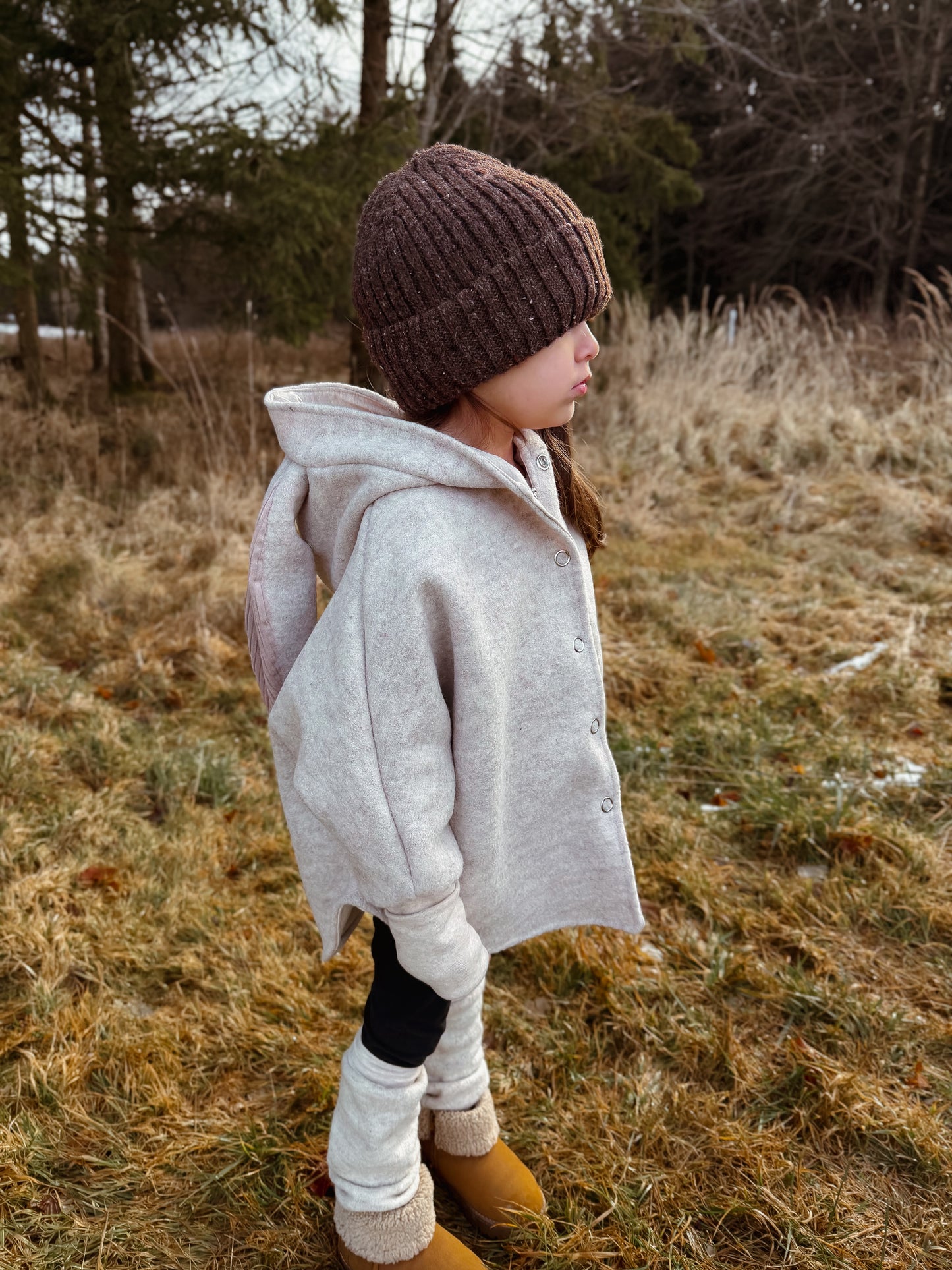 Oversized Walkjacke | Walkmantel | Hase | 100% Schurwolle