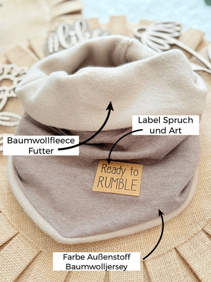 Dein Design | Dreieckloop Baumwollfleece | Used-Look & Leder Label