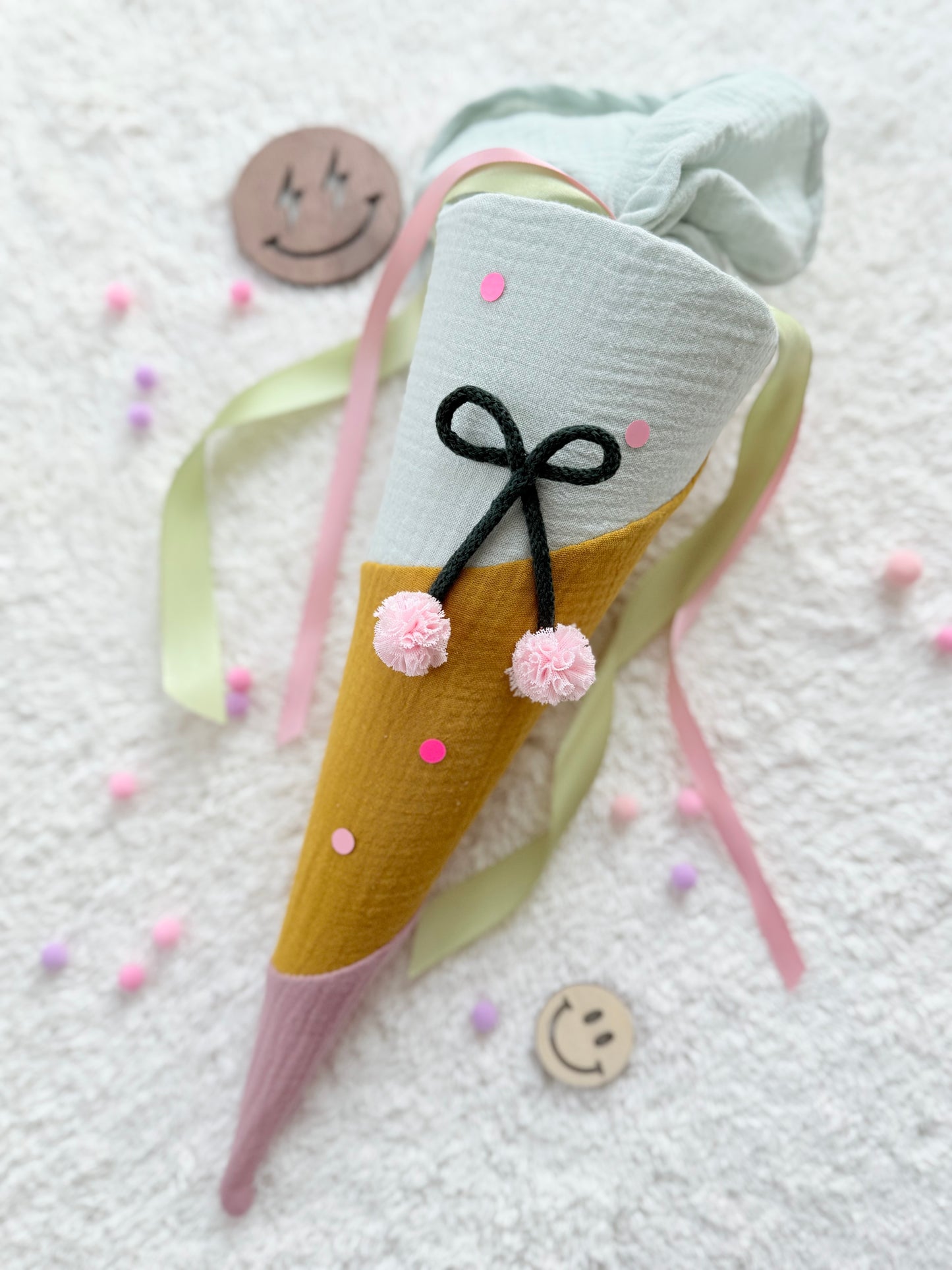 Geschwistertüte Einschulung | Kirsche | Weiterführende Schule | 35 cm |