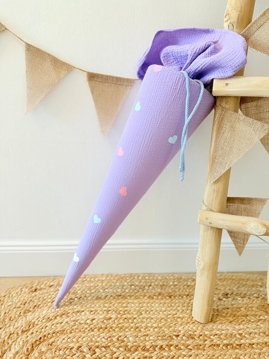 Dein Design | Schultüte Herzen 70 cm | Herz | Geschwistertüte 35 cm |