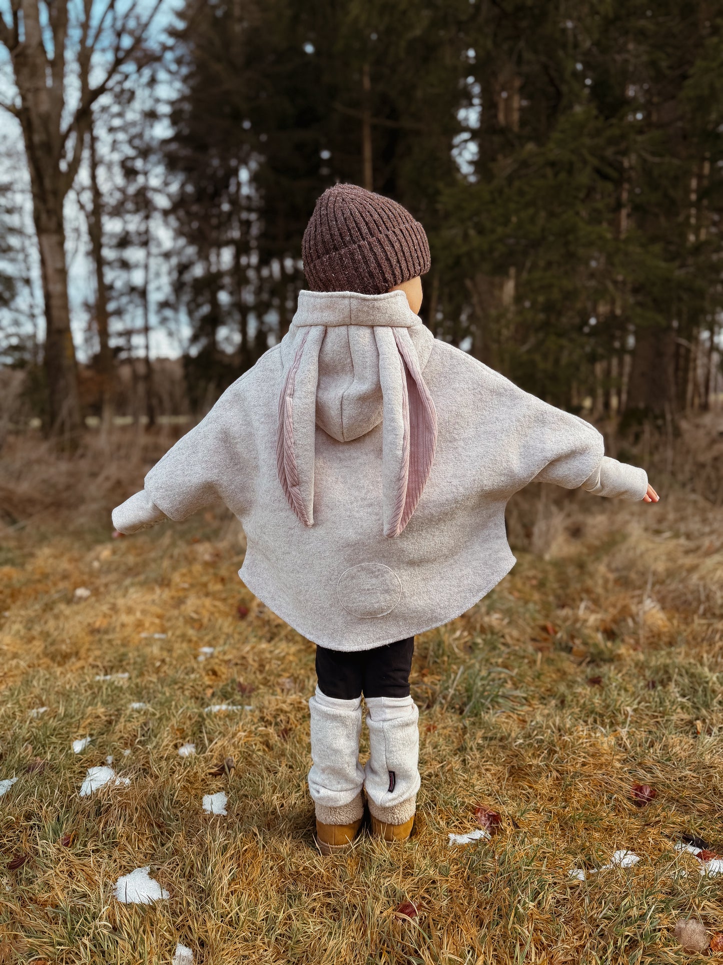 Oversized Walkjacke | Walkmantel | Hase | 100% Schurwolle
