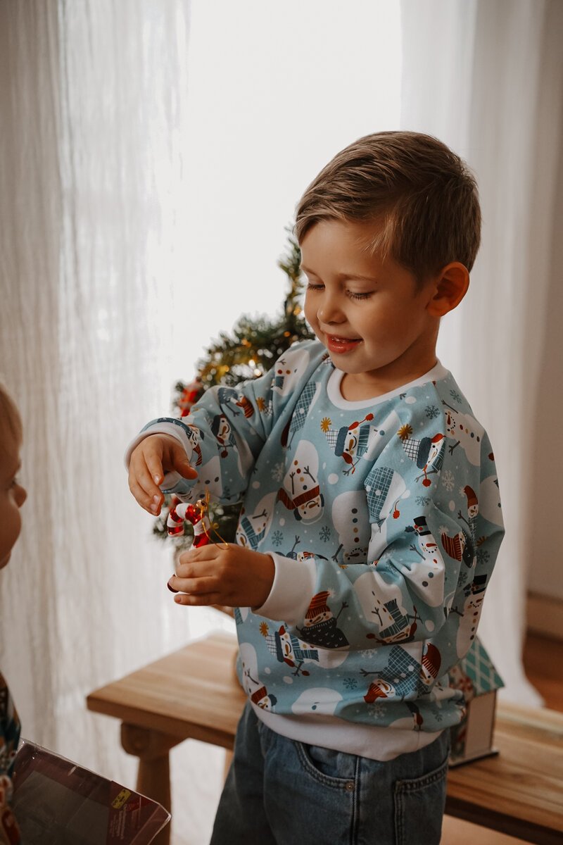 Oversized Sweater | Schneemann | Weihnachten