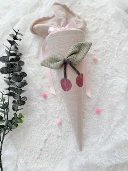 Geschwistertüte | Kitatüte | Weiterführende Schule | 35 cm | Kirsche