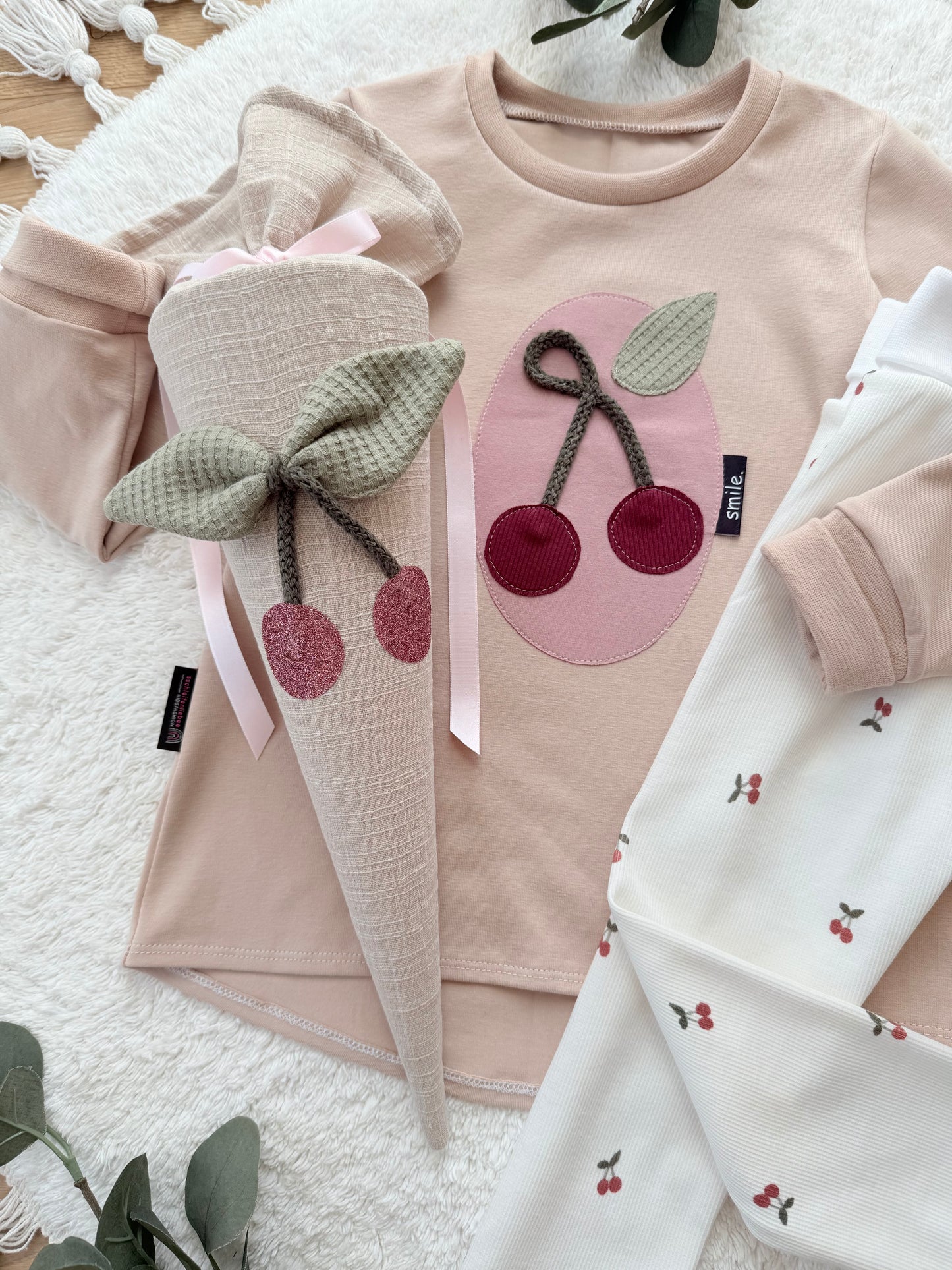 Geschwistertüte | Kitatüte | Weiterführende Schule | 35 cm | Kirsche