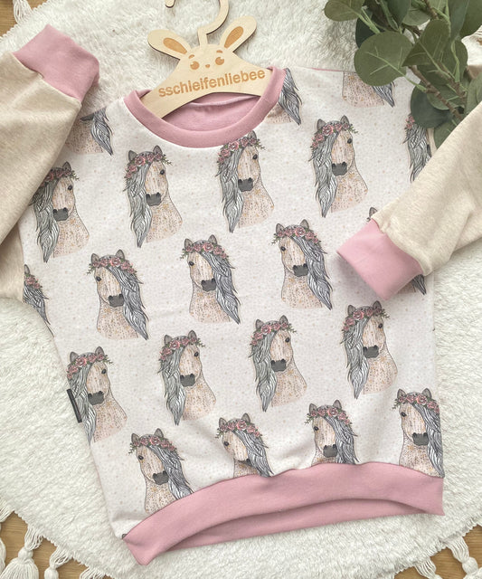 Oversized Sweater | Applikation | Pferd