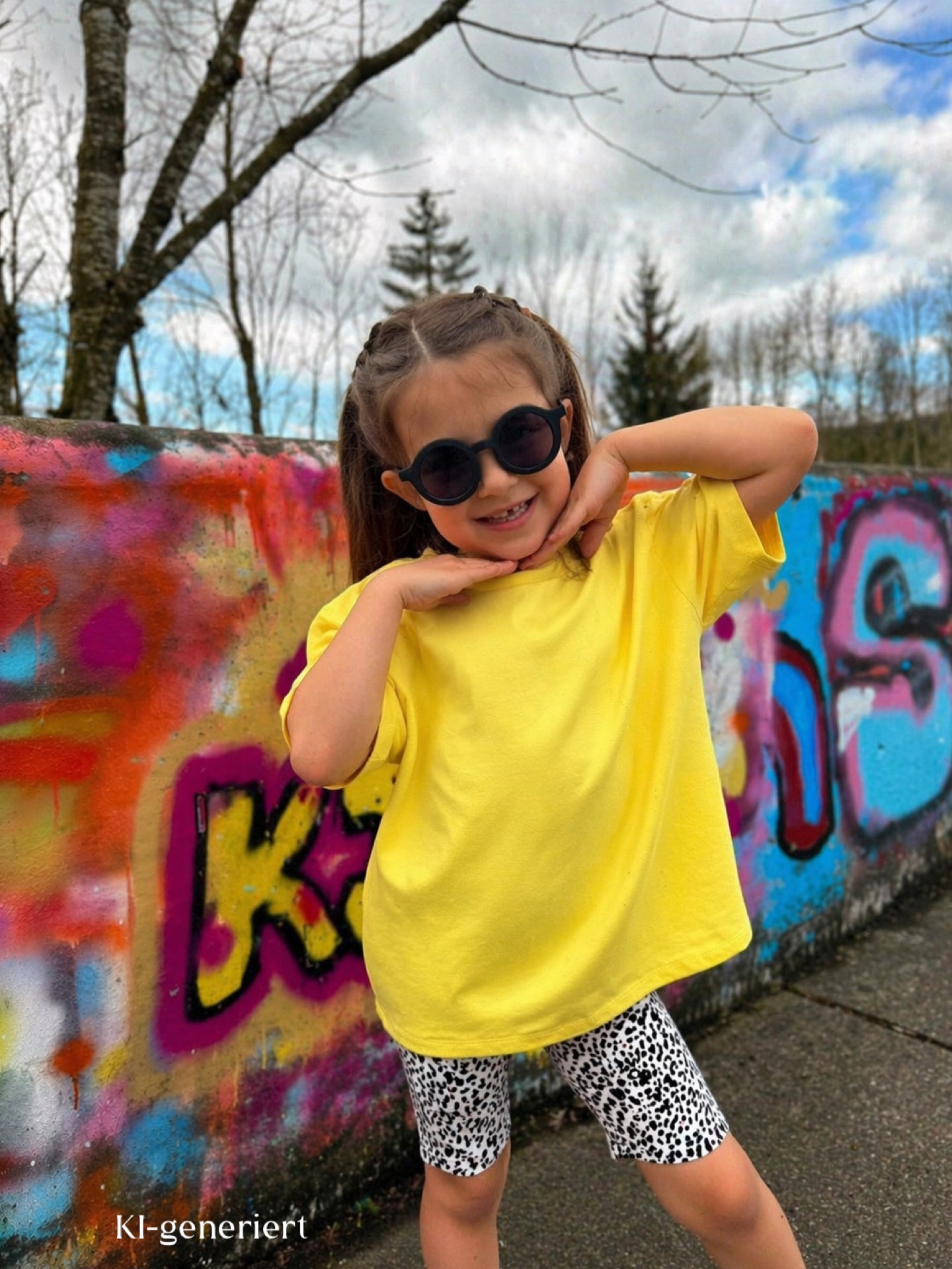 Basic Oversized T-Shirt, weite Passform Loose Fit für Mädchen und Jungen, individuelle Farbwahl