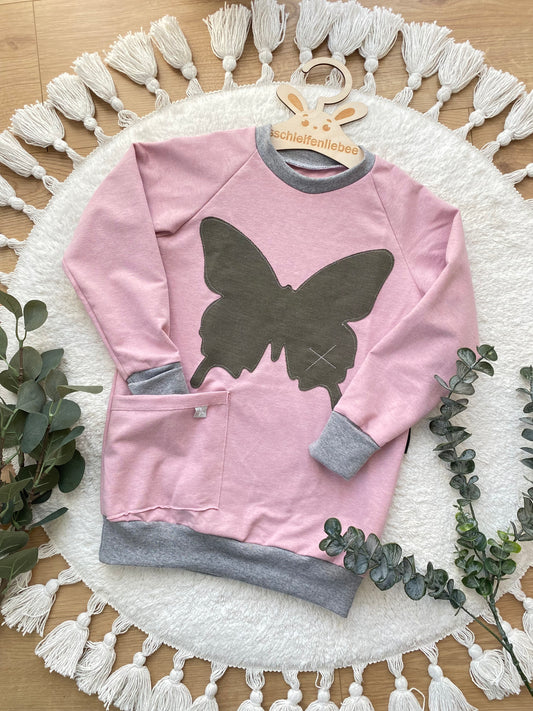 Raglan Sweater | Applikation Schmetterling